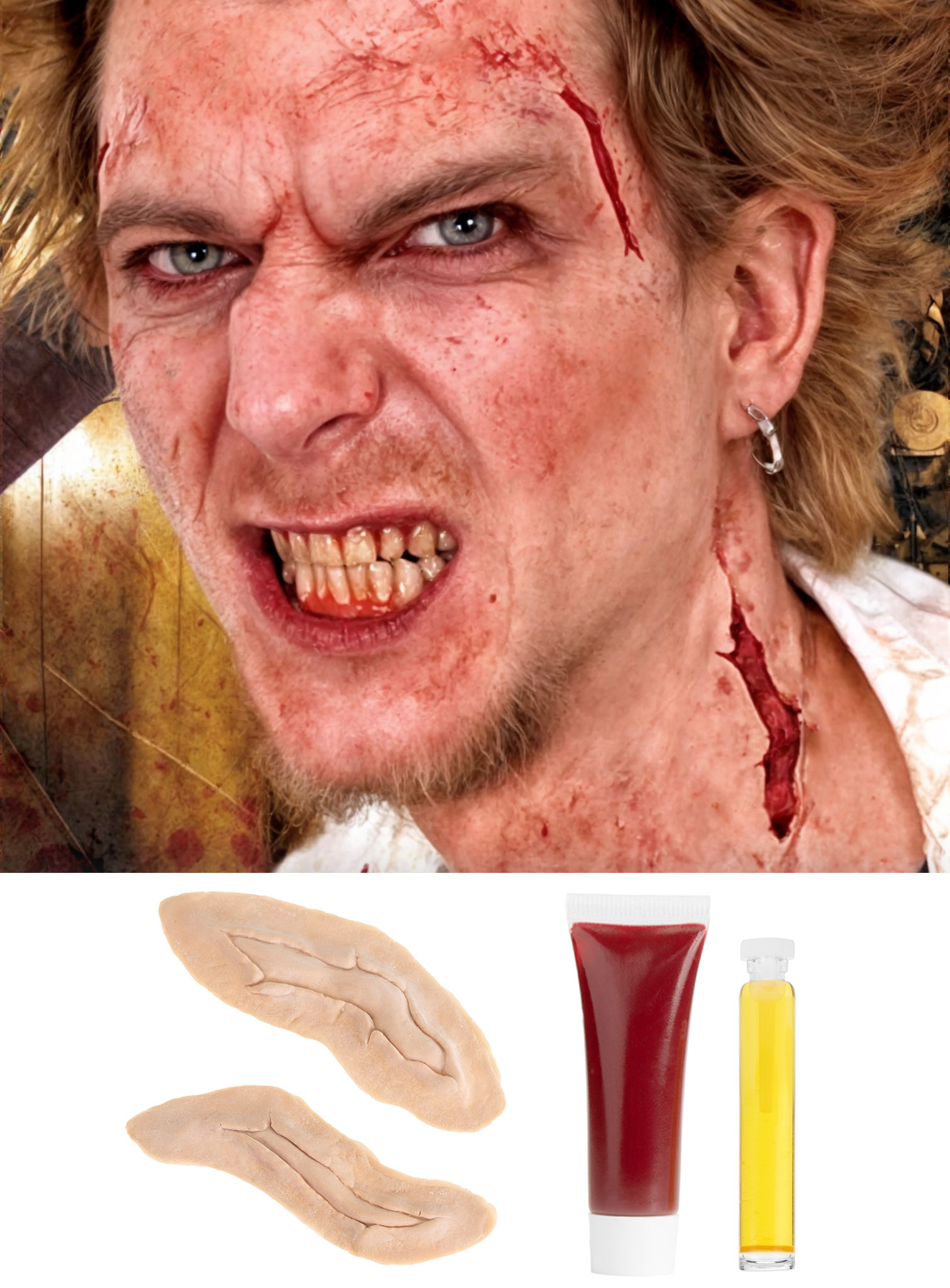 Rage Wunden Latexapplikation