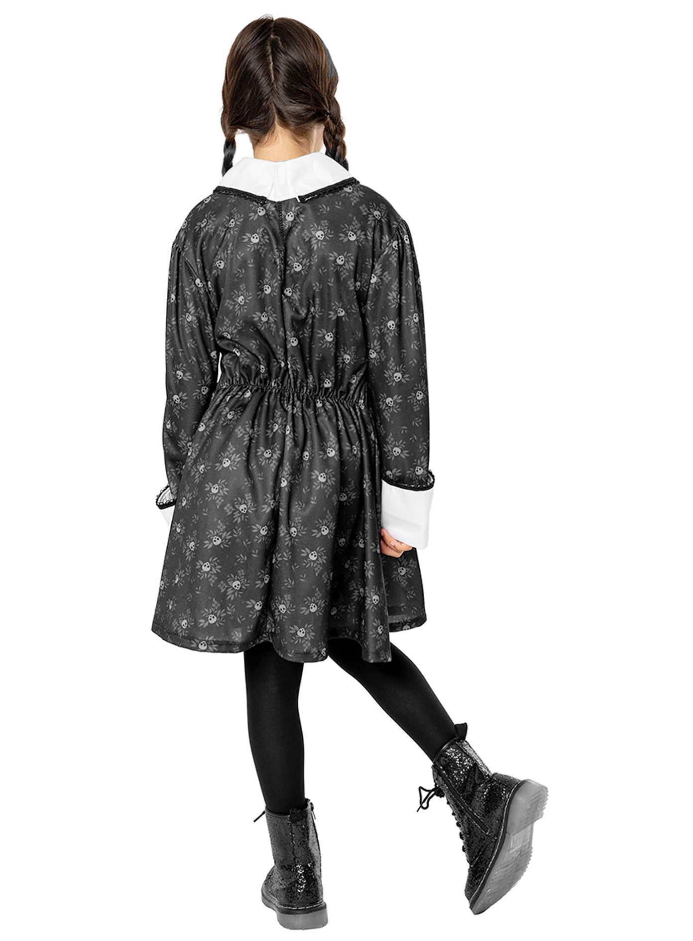 Wednesday Addams Totenkopf Kleid für Kinder