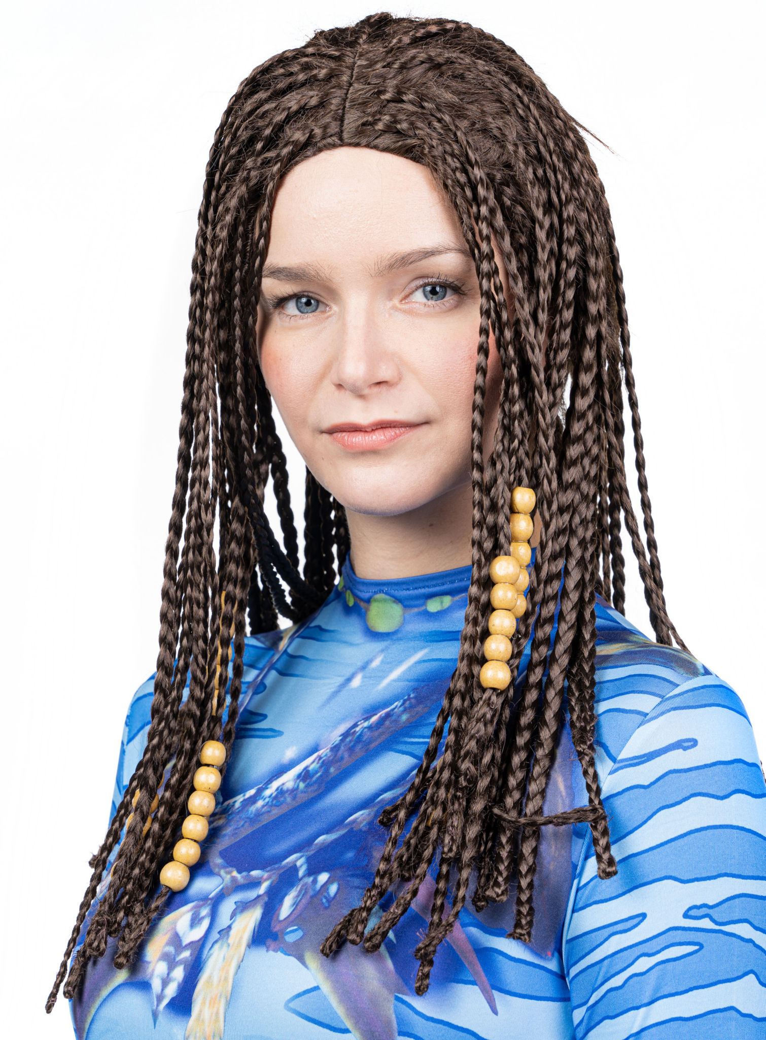Blaue Stammeskriegerin Perücke