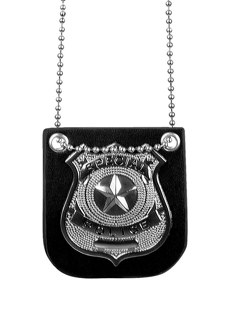 Politie Dienstpenning Met Ketting