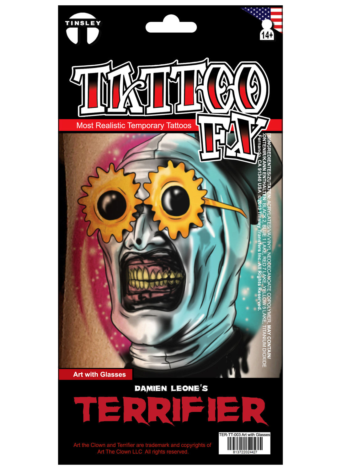 Terrifier – Art mit Funbrille Klebetattoo