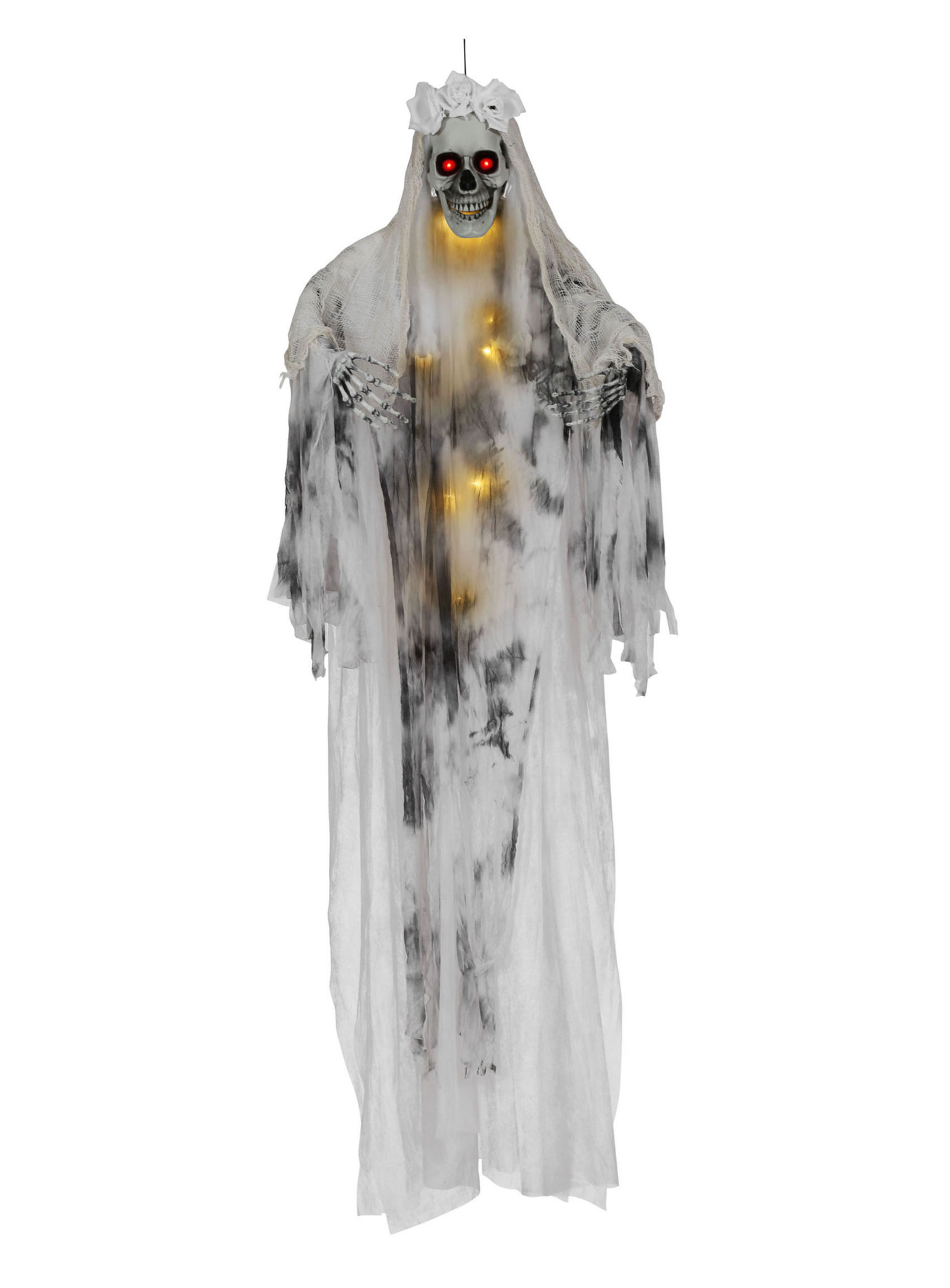 Skelettbraut – Hängefigur mit Sound und Animation – 180 cm