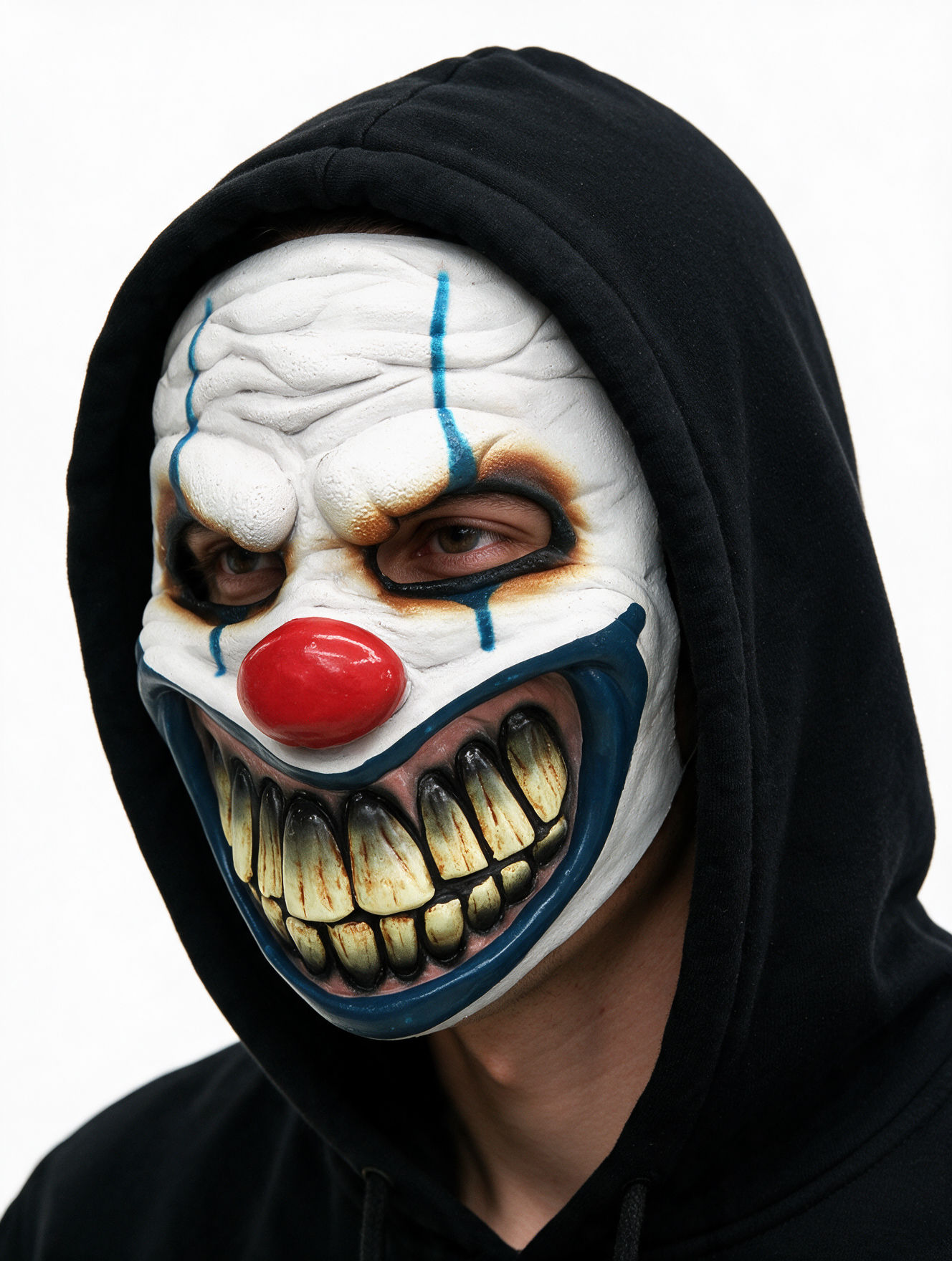 Clown Maske des Grauens aus Latex