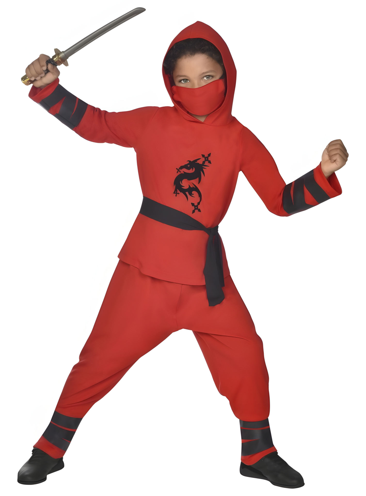 Roter Ninjadrache Kostüm für Kinder
