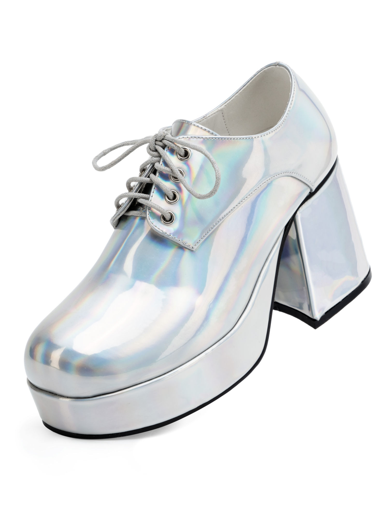 Plateauschuhe Herren silber