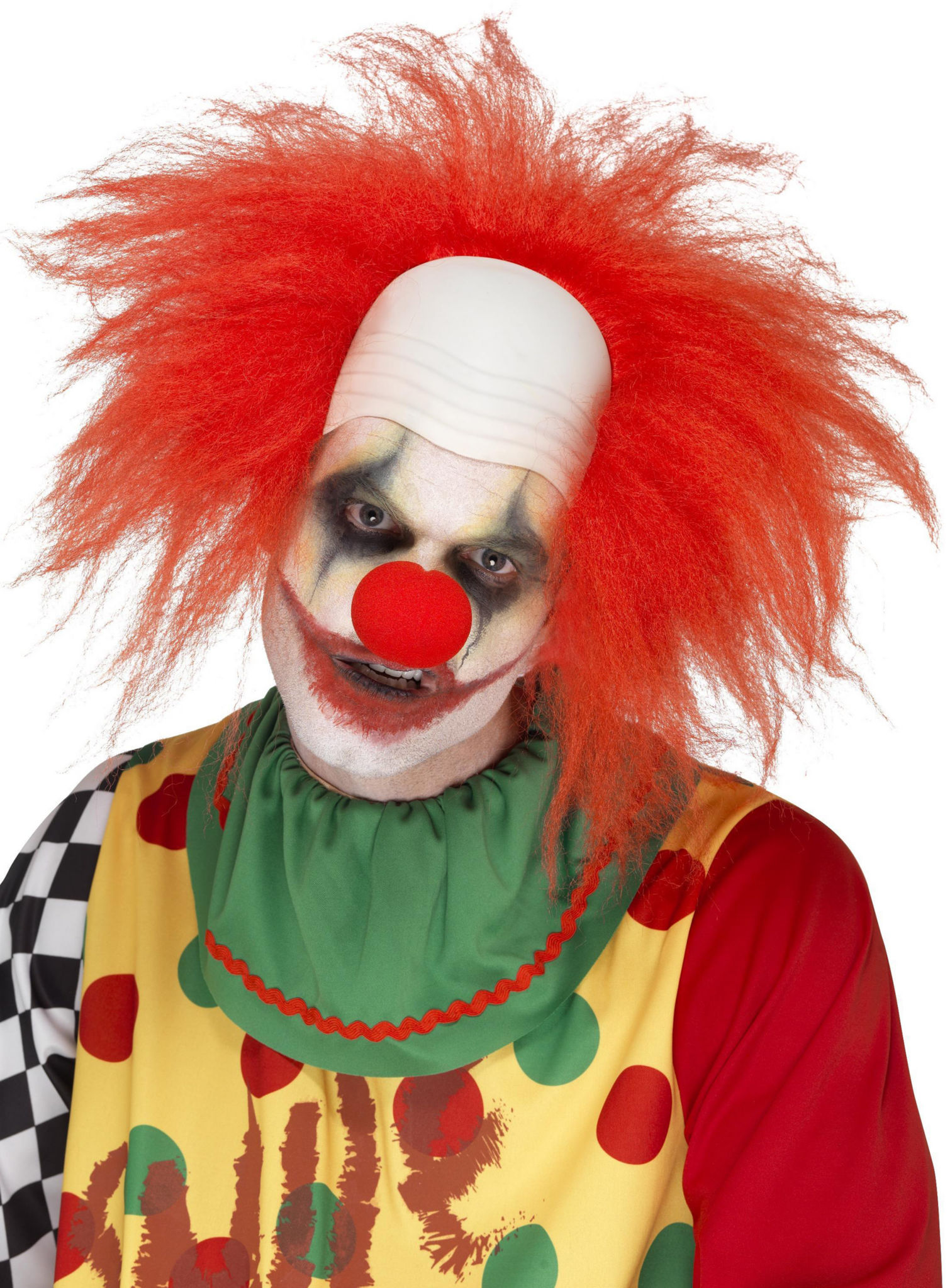 Clownsperücke mit Stirnglatze