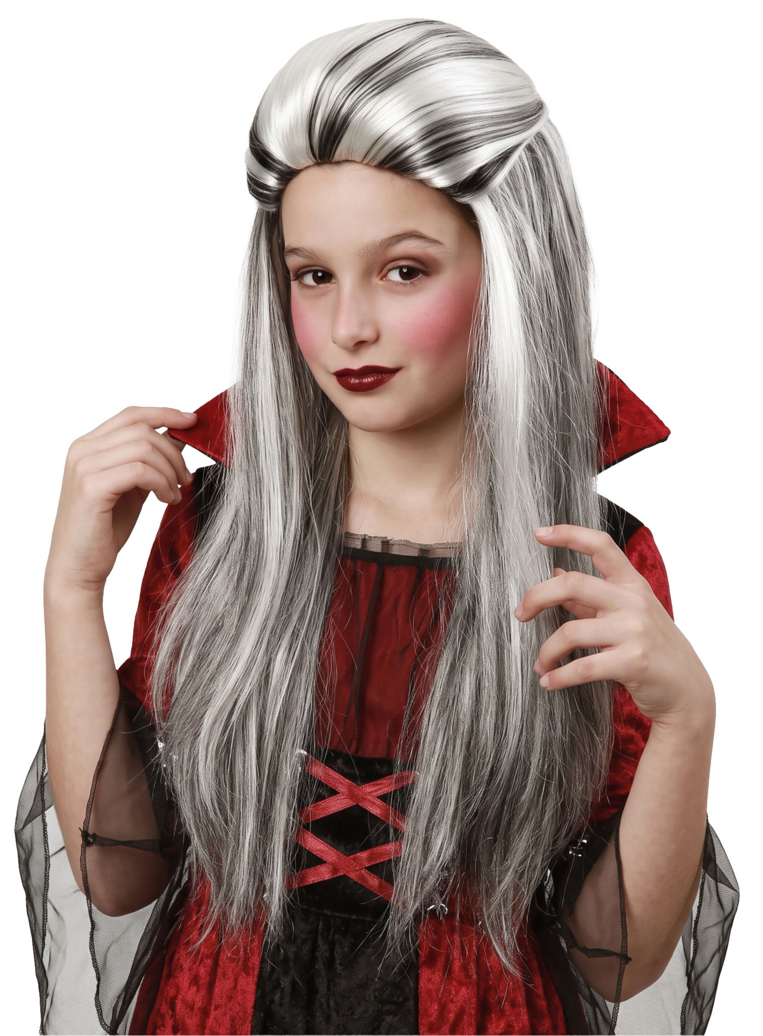 Vampirmädchen Perücke für Kinder