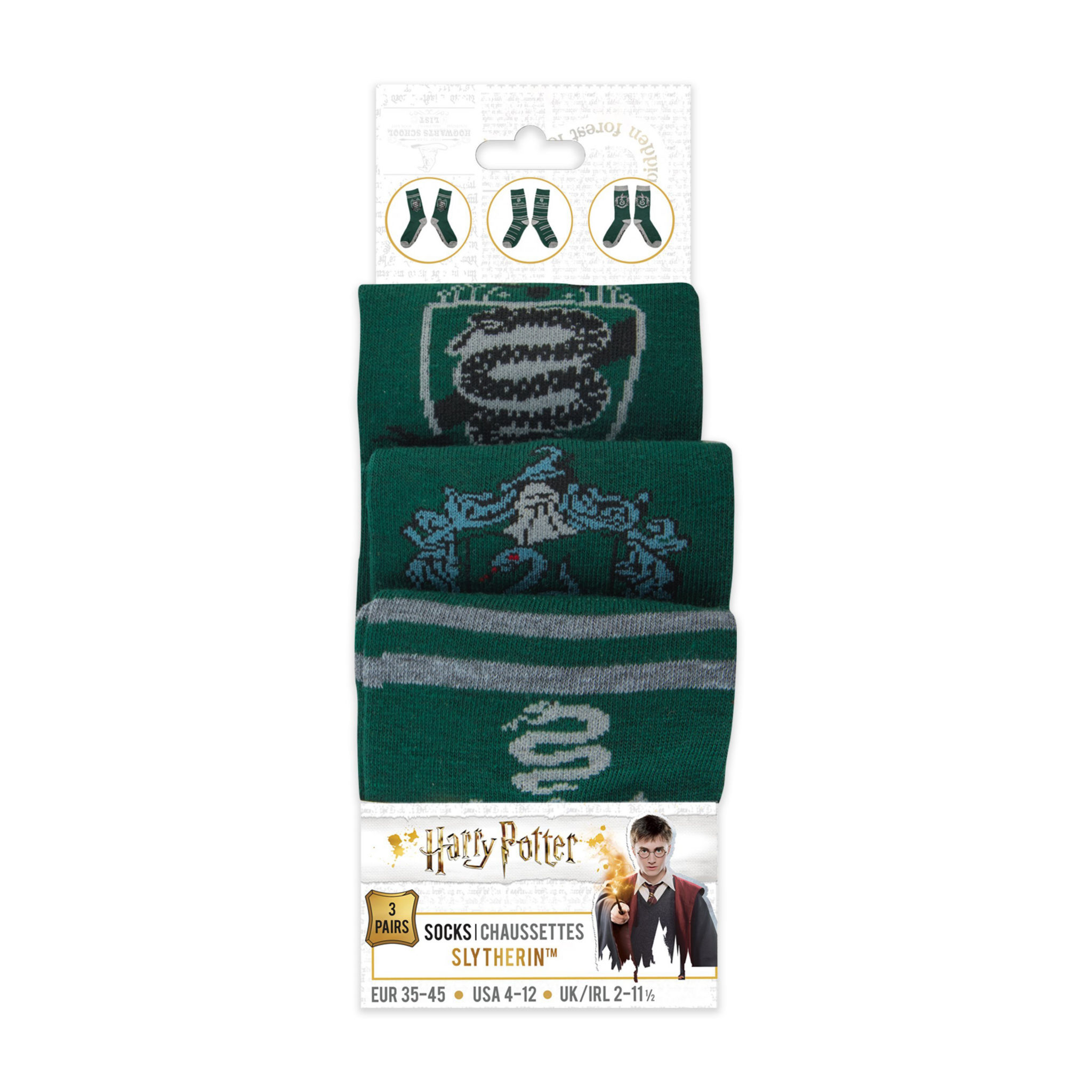Harry Potter - Slytherin Socken 3er-Pack