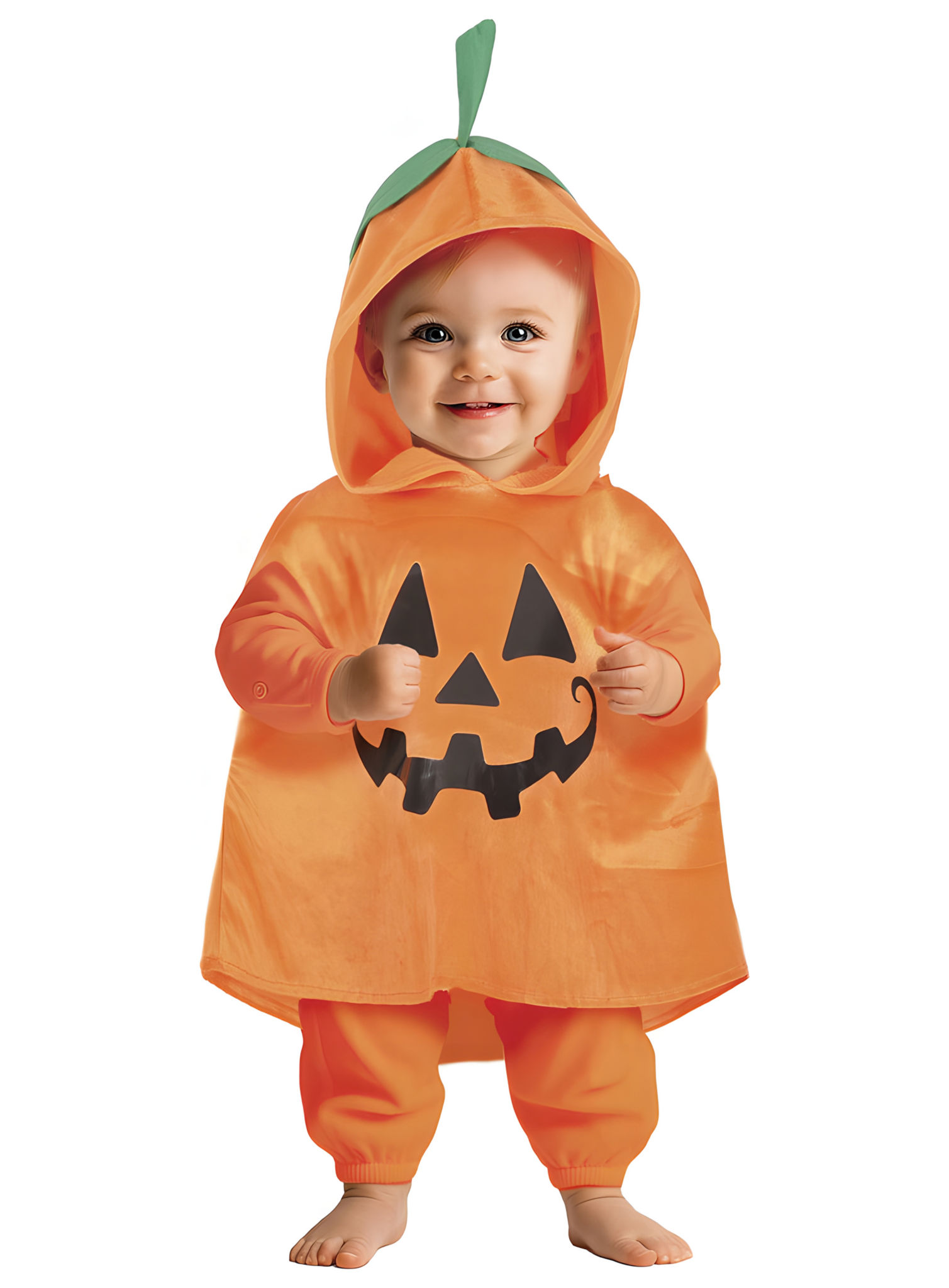 Pompoenponcho voor peuters