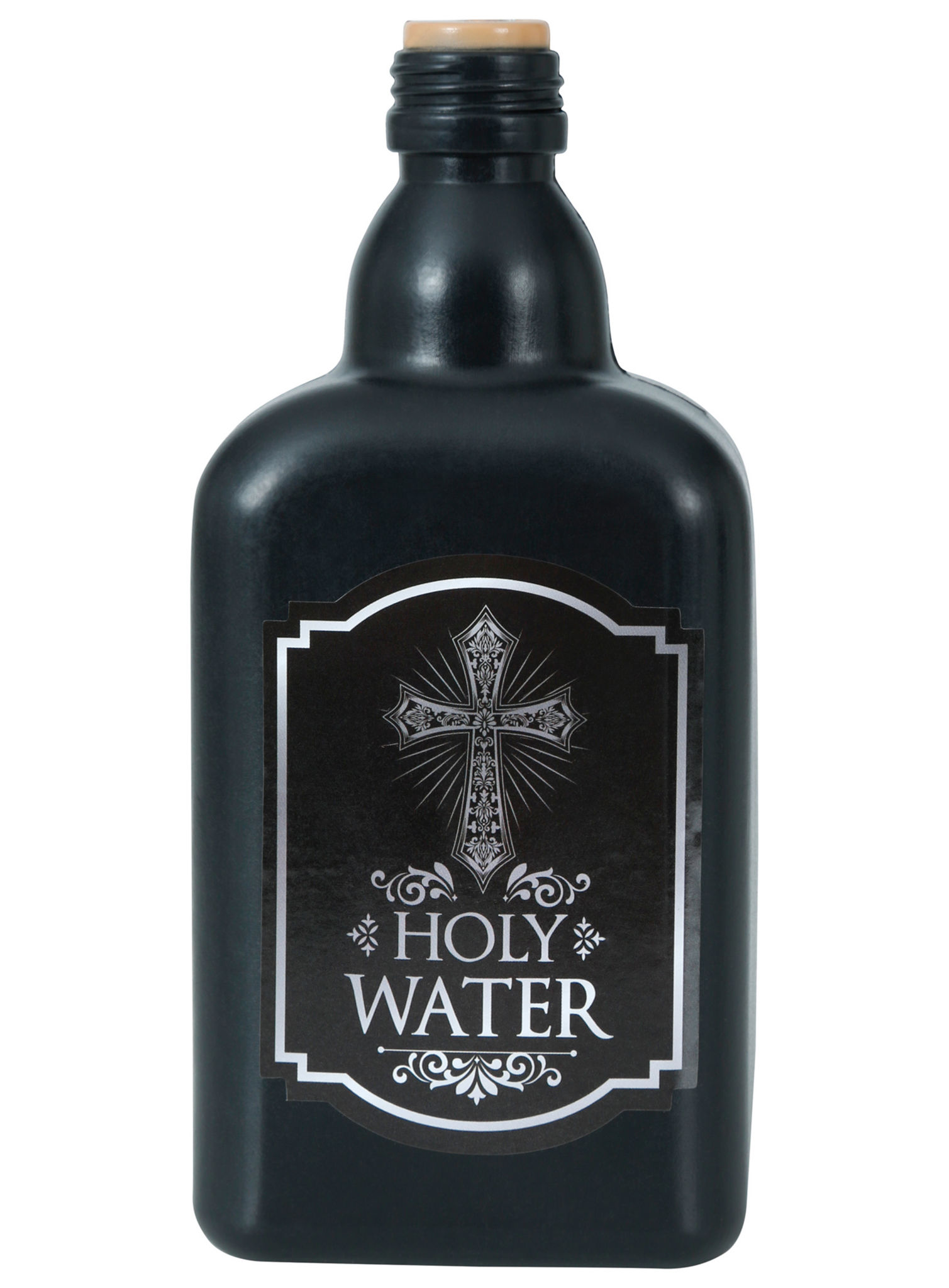 Schwarze Weihwasserflasche