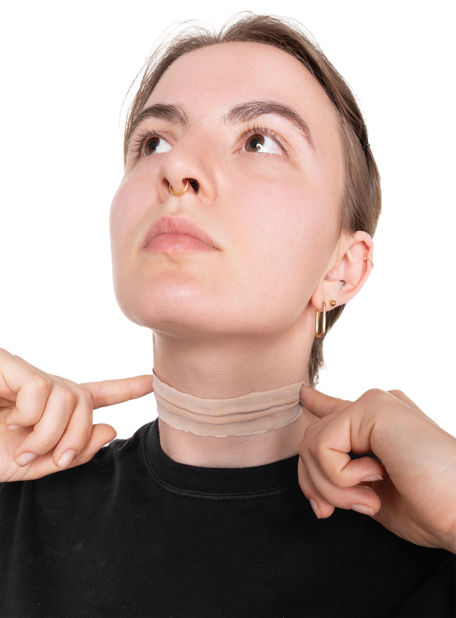 Kehlenschnitt Wunde aus Latex zum ankleben