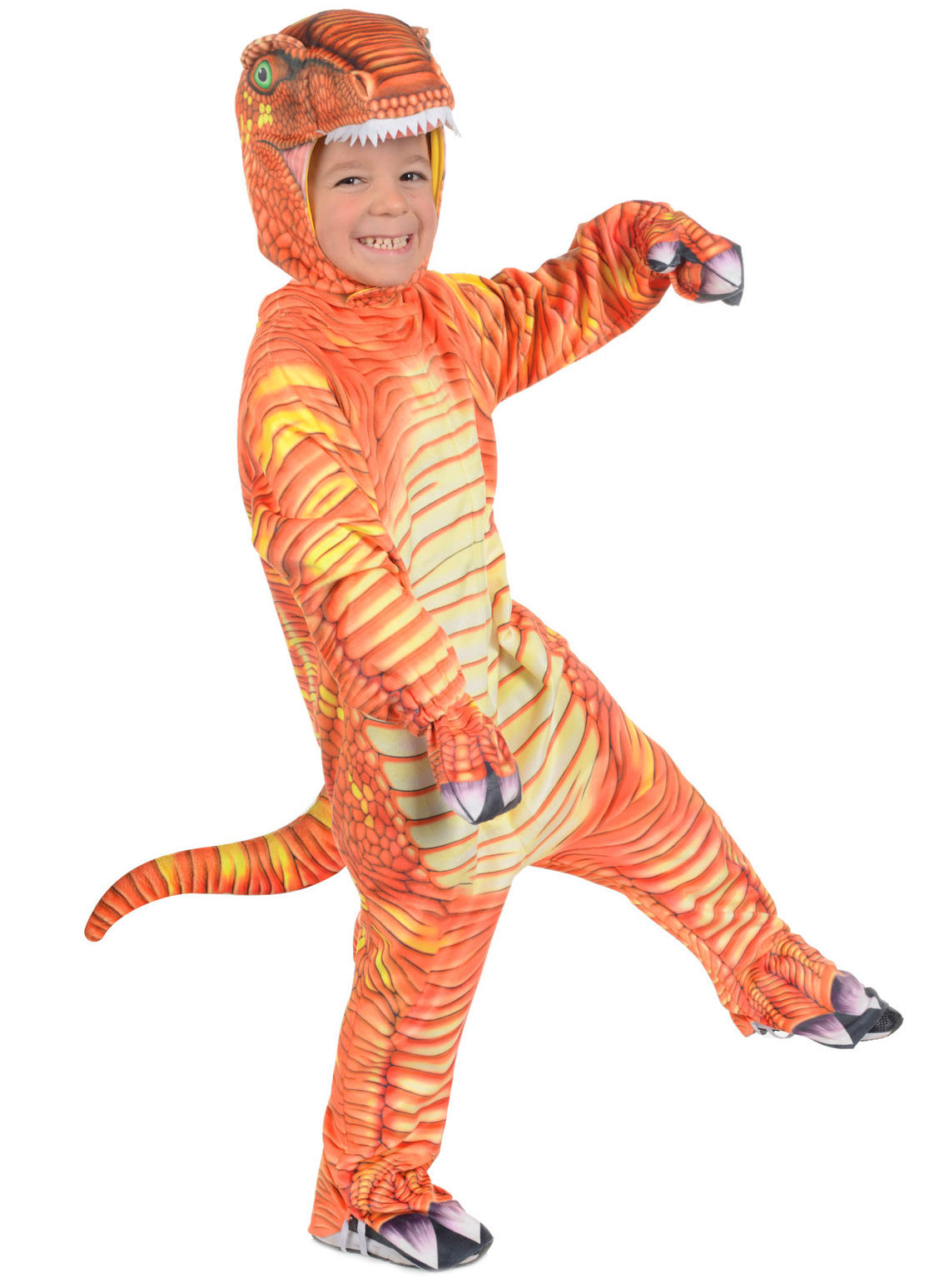 T-Rex Oranje Dino Kostuum Voor Kinderen