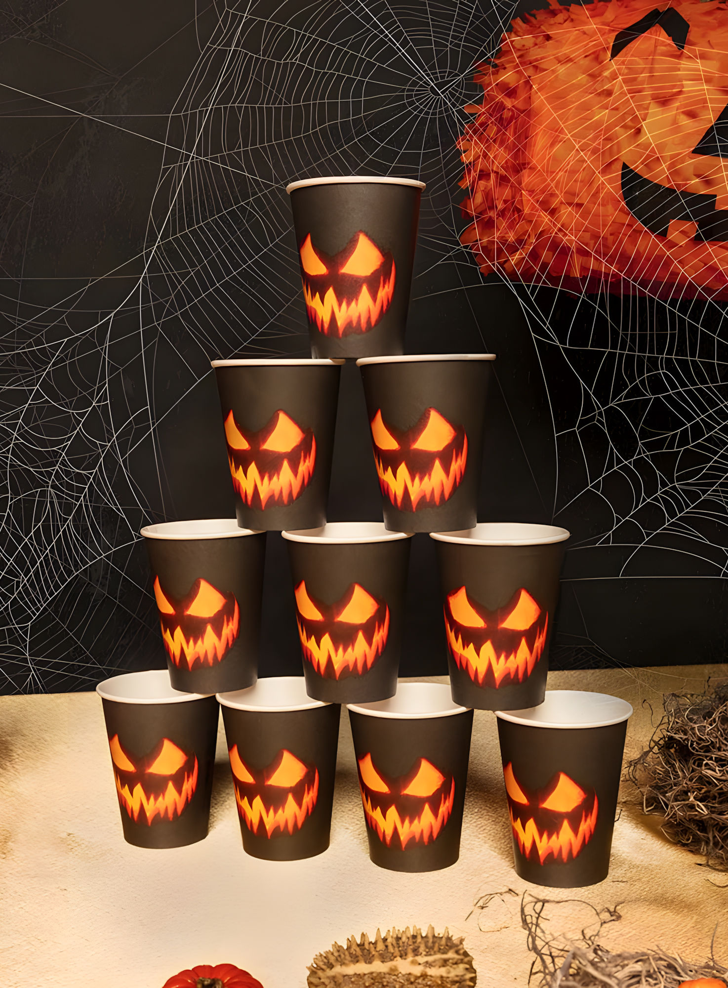 Halloween Pappbecher 10 Stück