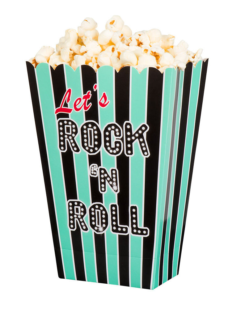 Rock'n'Roll Popcorntüten 4 Stück
