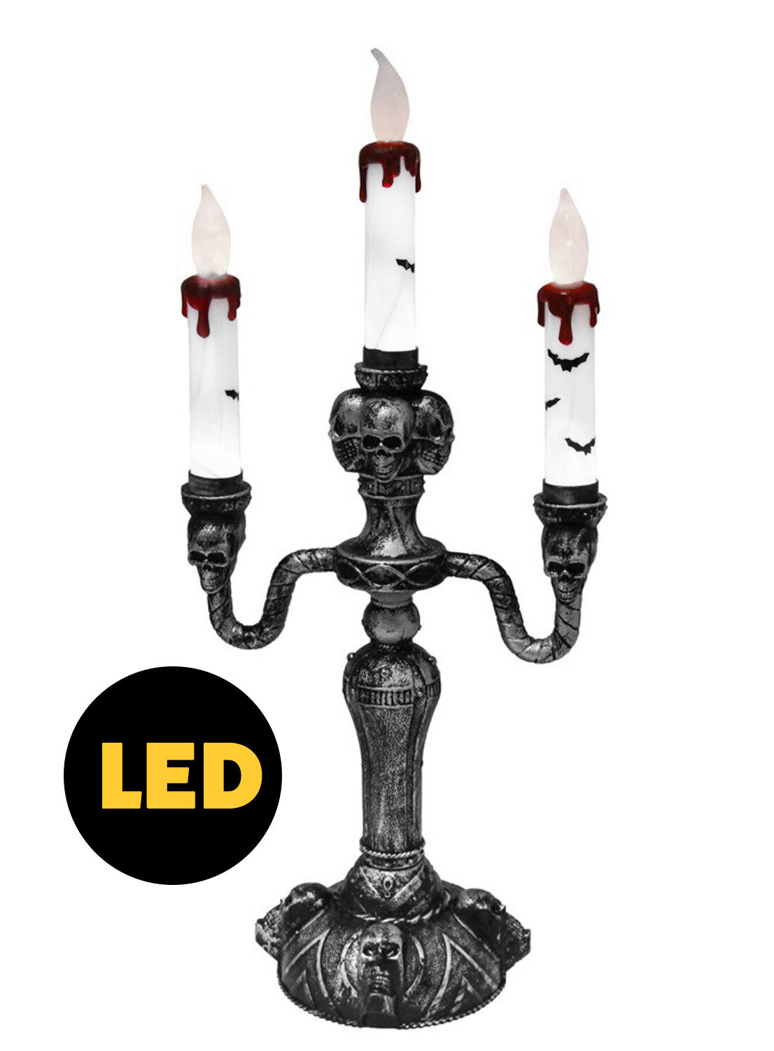 Gothic LED Kerzenständer Halloween Deko