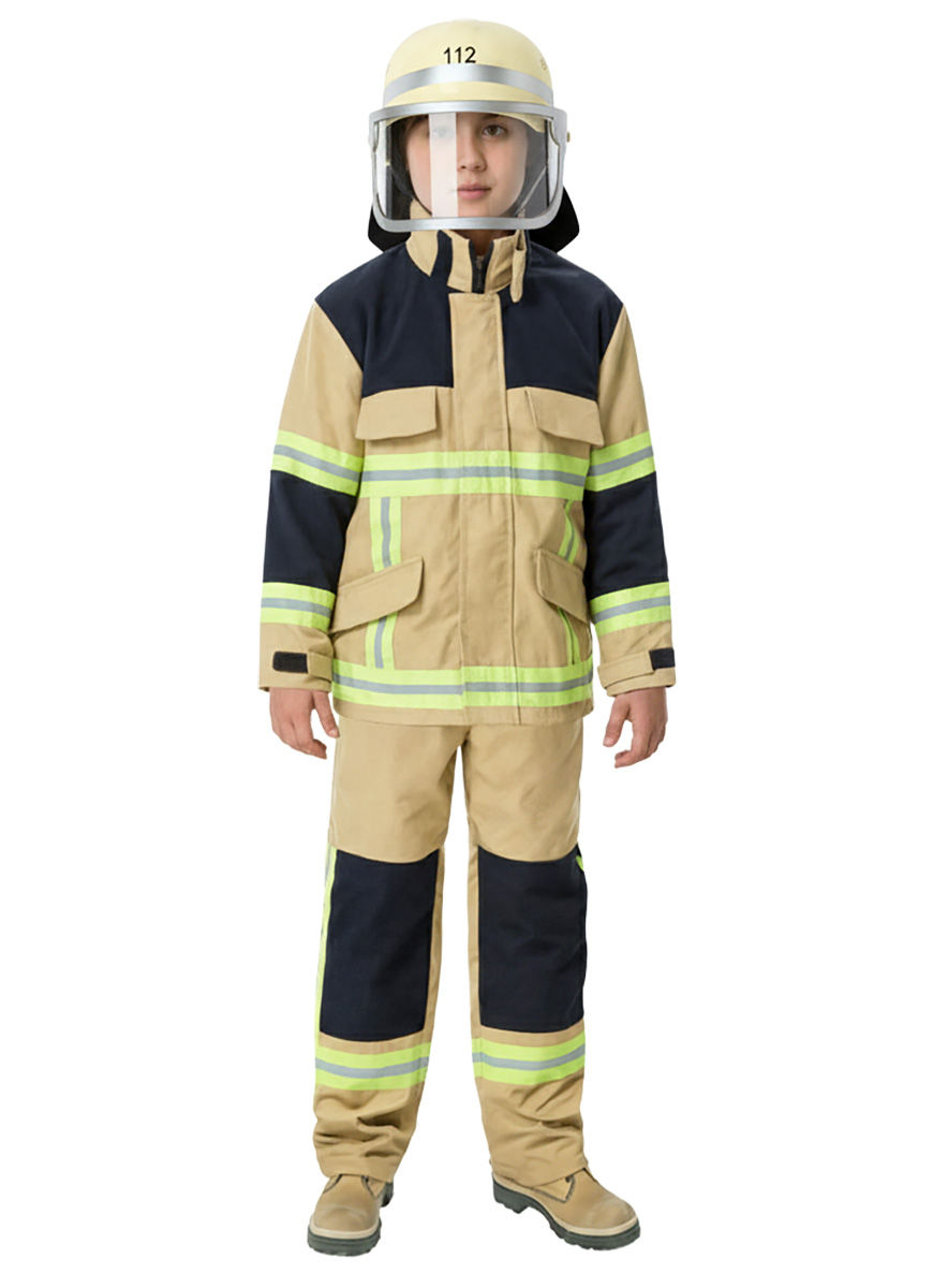 Feuerwehr Kostüm für Kinder sandfarben