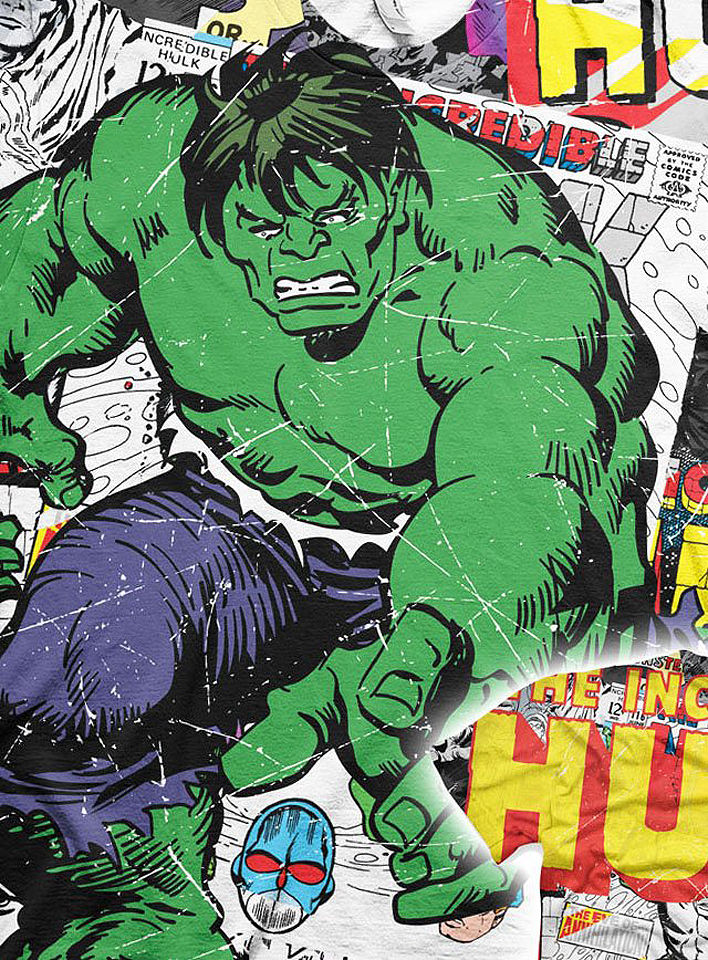 Hulk - T-Shirt Comic Allover