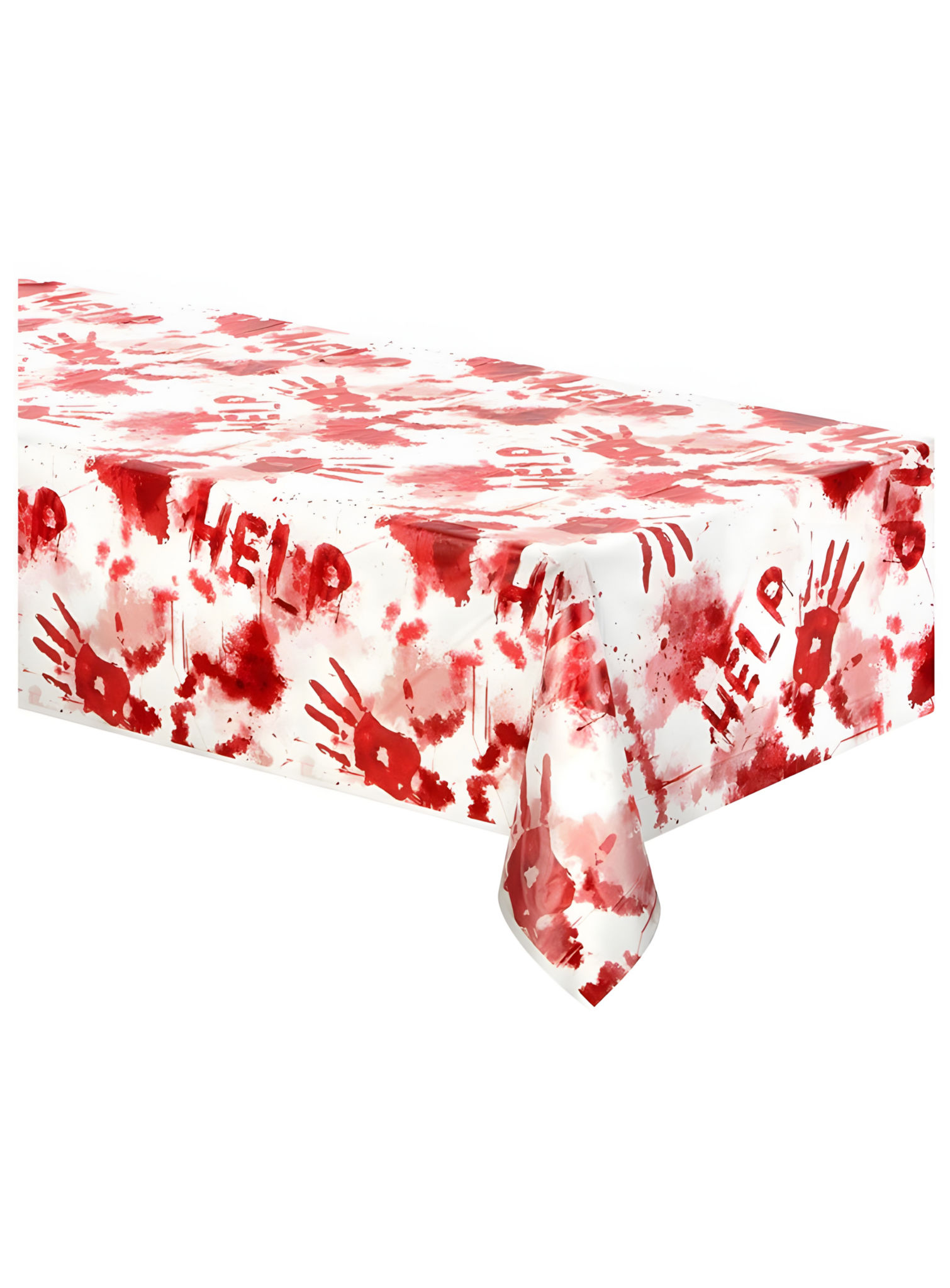Bloody Hands-tafelkleed met bloedspatten – Halloween-decoratie 259 x  137 cm