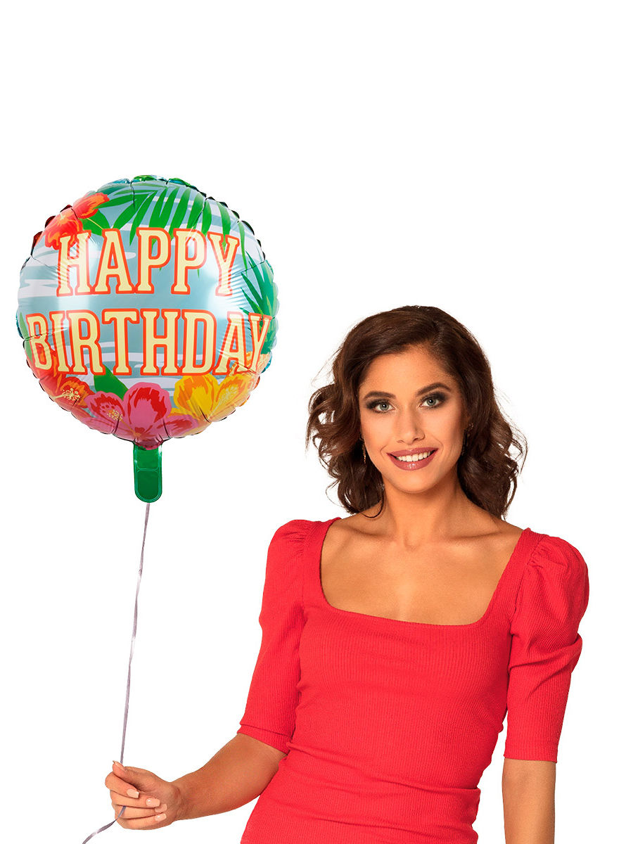 Happy Birthday Folienballon Hawaii