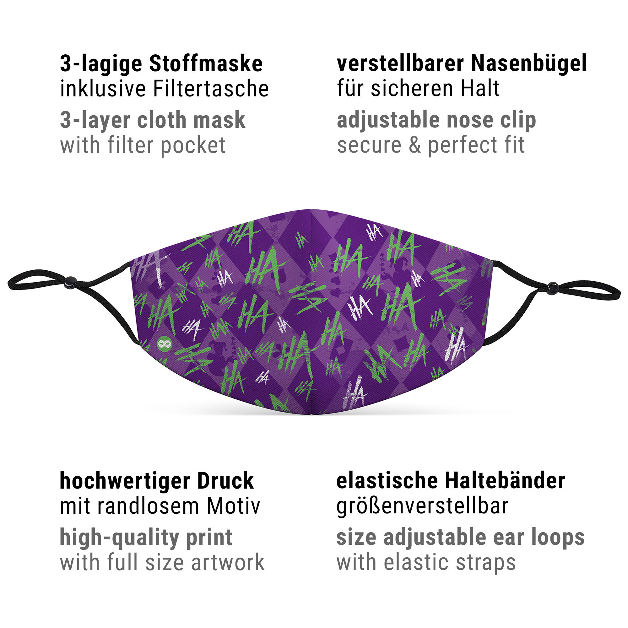 Stoffmaske Joker