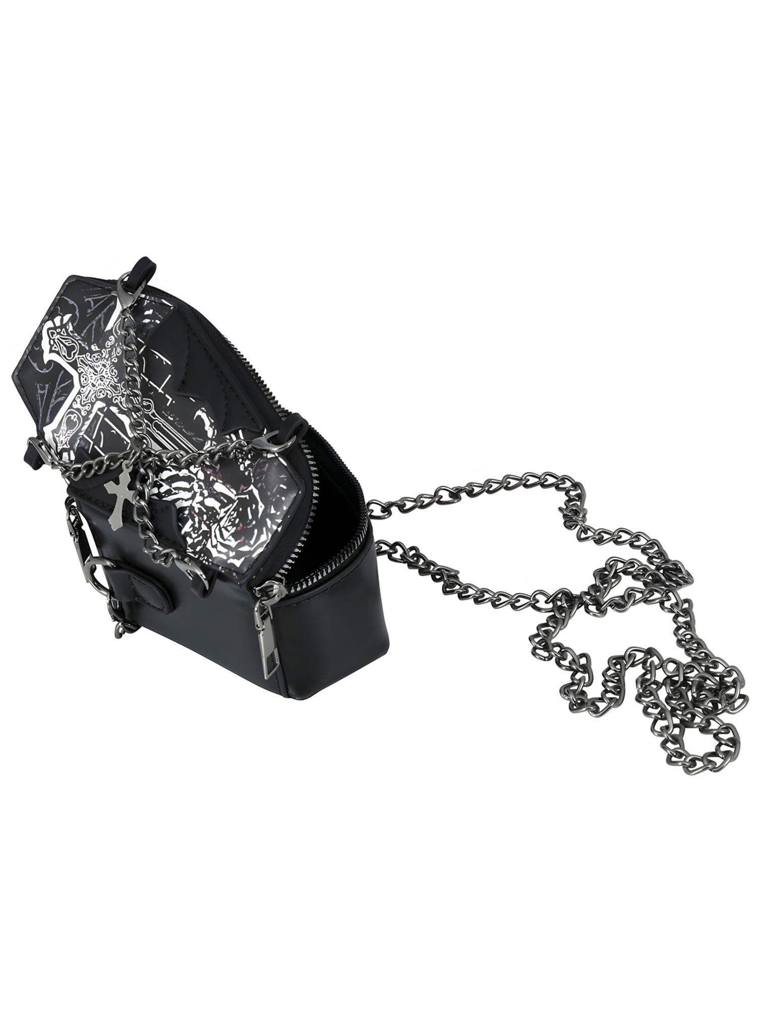 Handtasche Nightmare in Sarg-Form – 17 x 10 cm