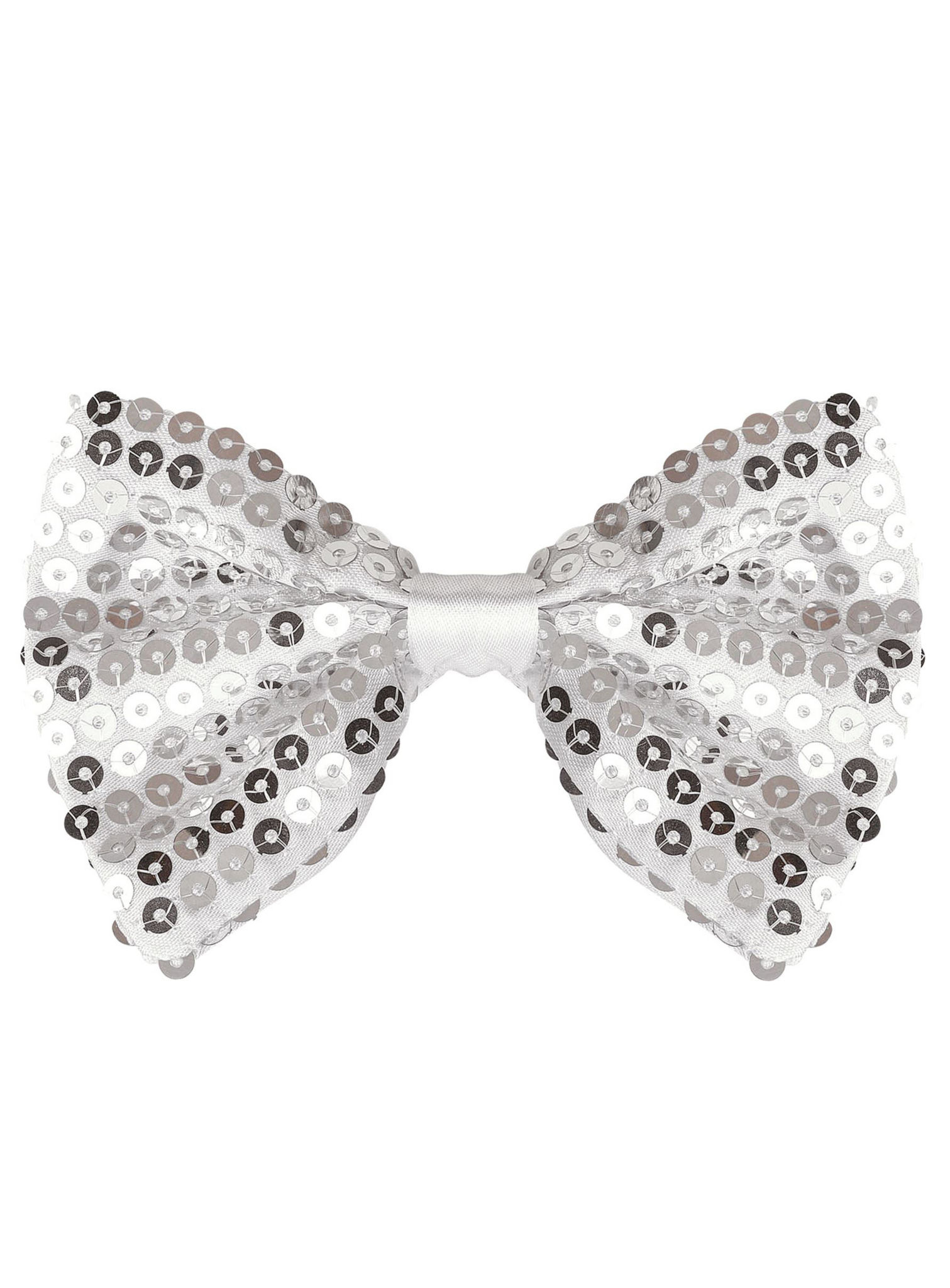 Fliege Pailletten silber