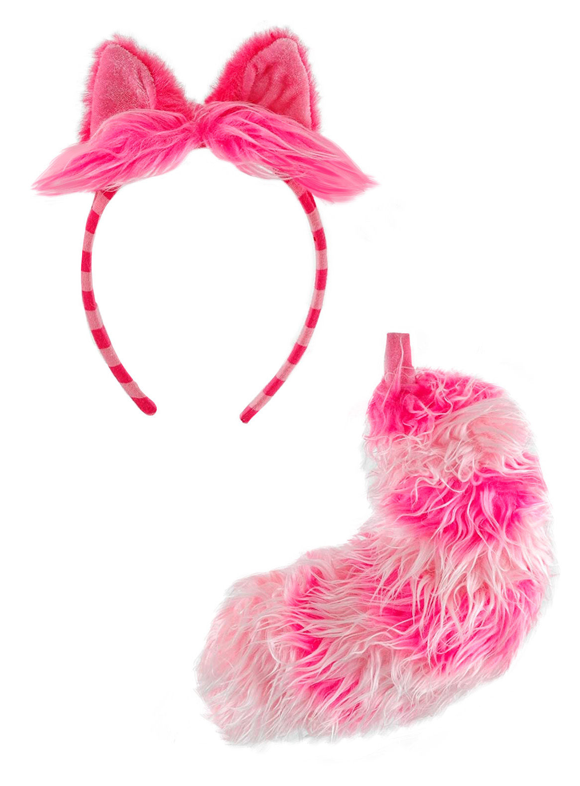 Grijnzende kat accessoire-set roze