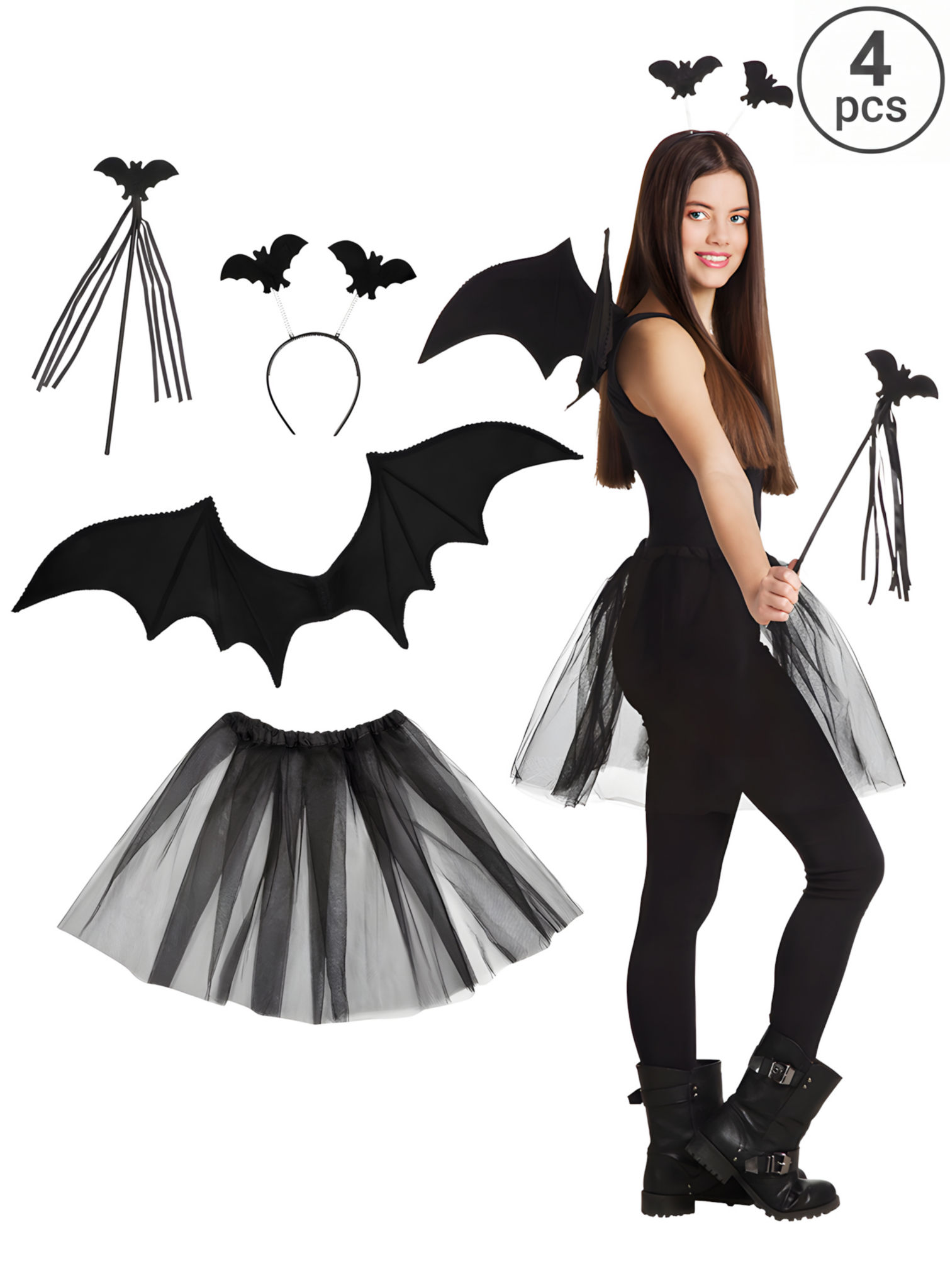 Halloween Fledermaus Accessoire-Set für Kinder