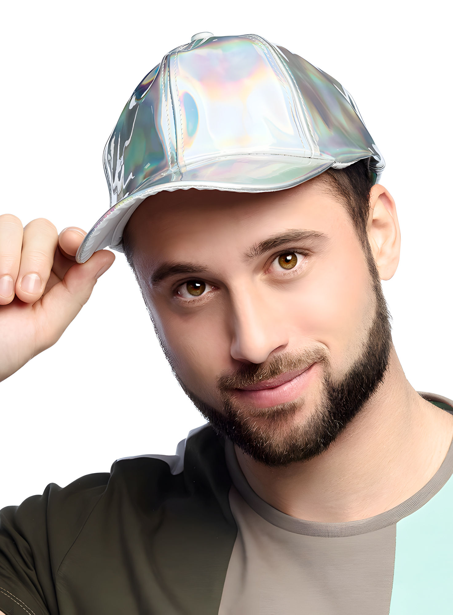 Baseball Cap Holo Silber