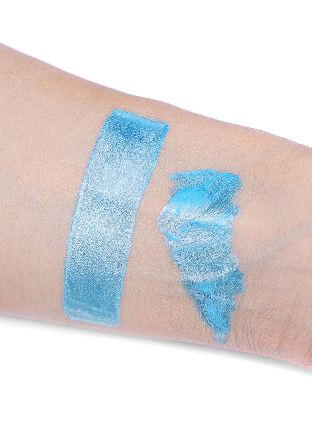 aqua make-up hellblau metallic Aquamarin Wasserschminke