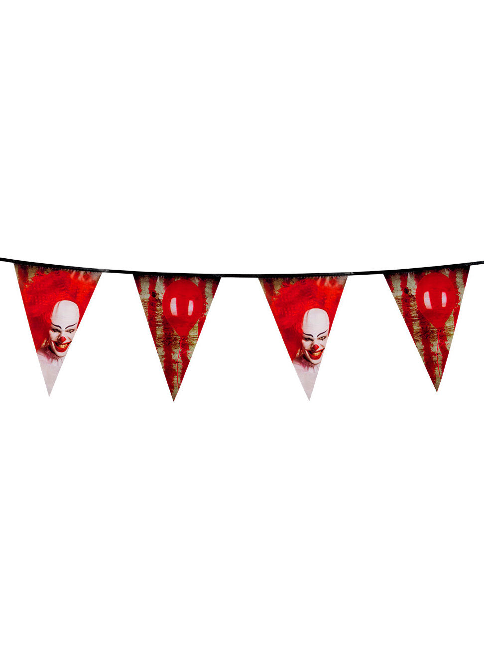 Horrorclown Wimpelkette 6 Meter