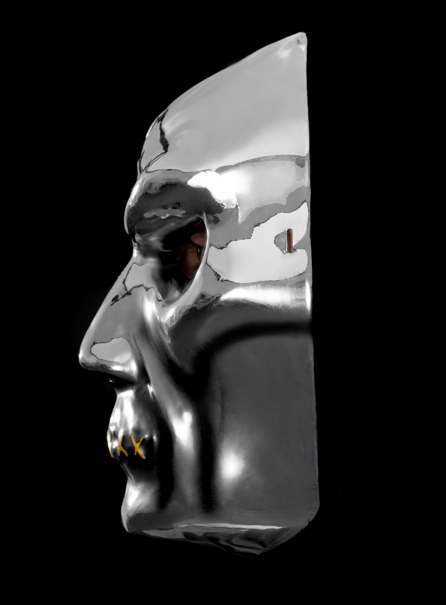 Zombiemaske silber