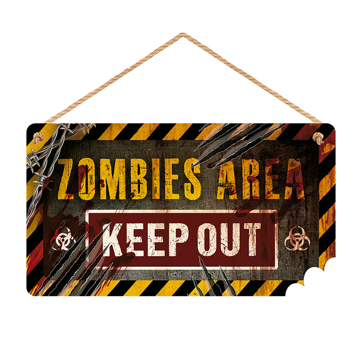 "Zombies Area" Deko-Holzschild