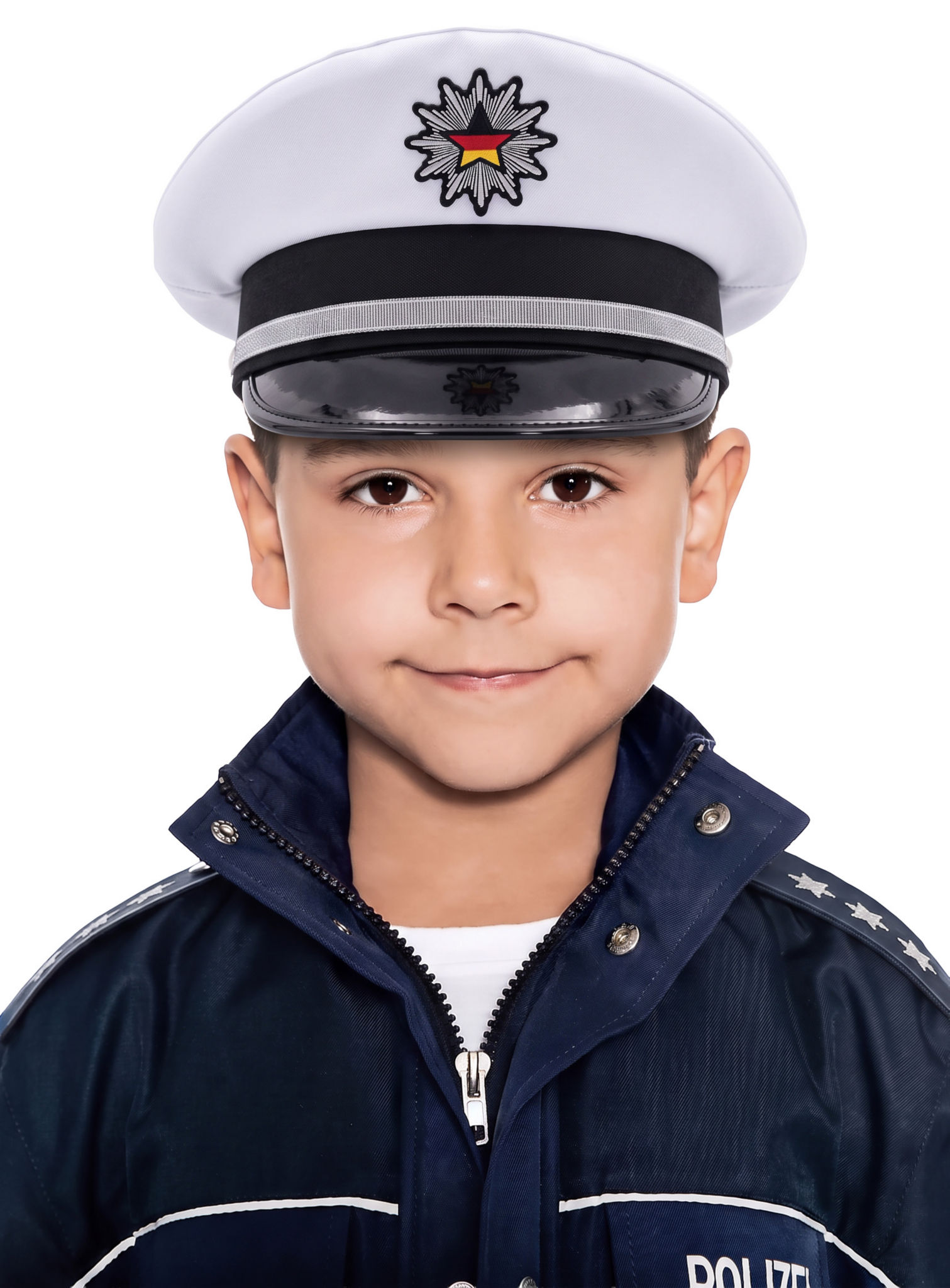 Polizeimütze für Kinder weiß