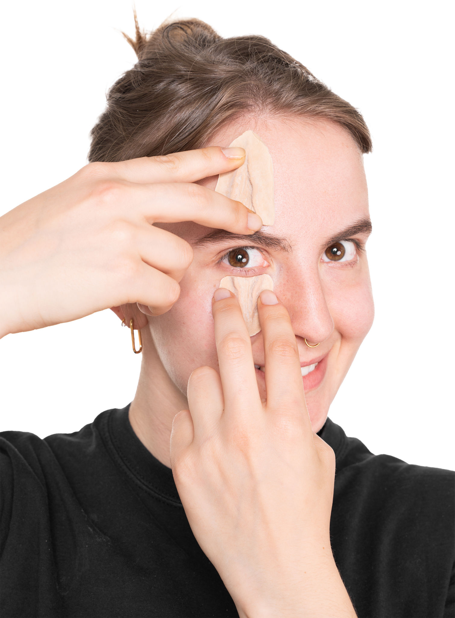 Auge um Auge Schnittwunde Latexapplikation