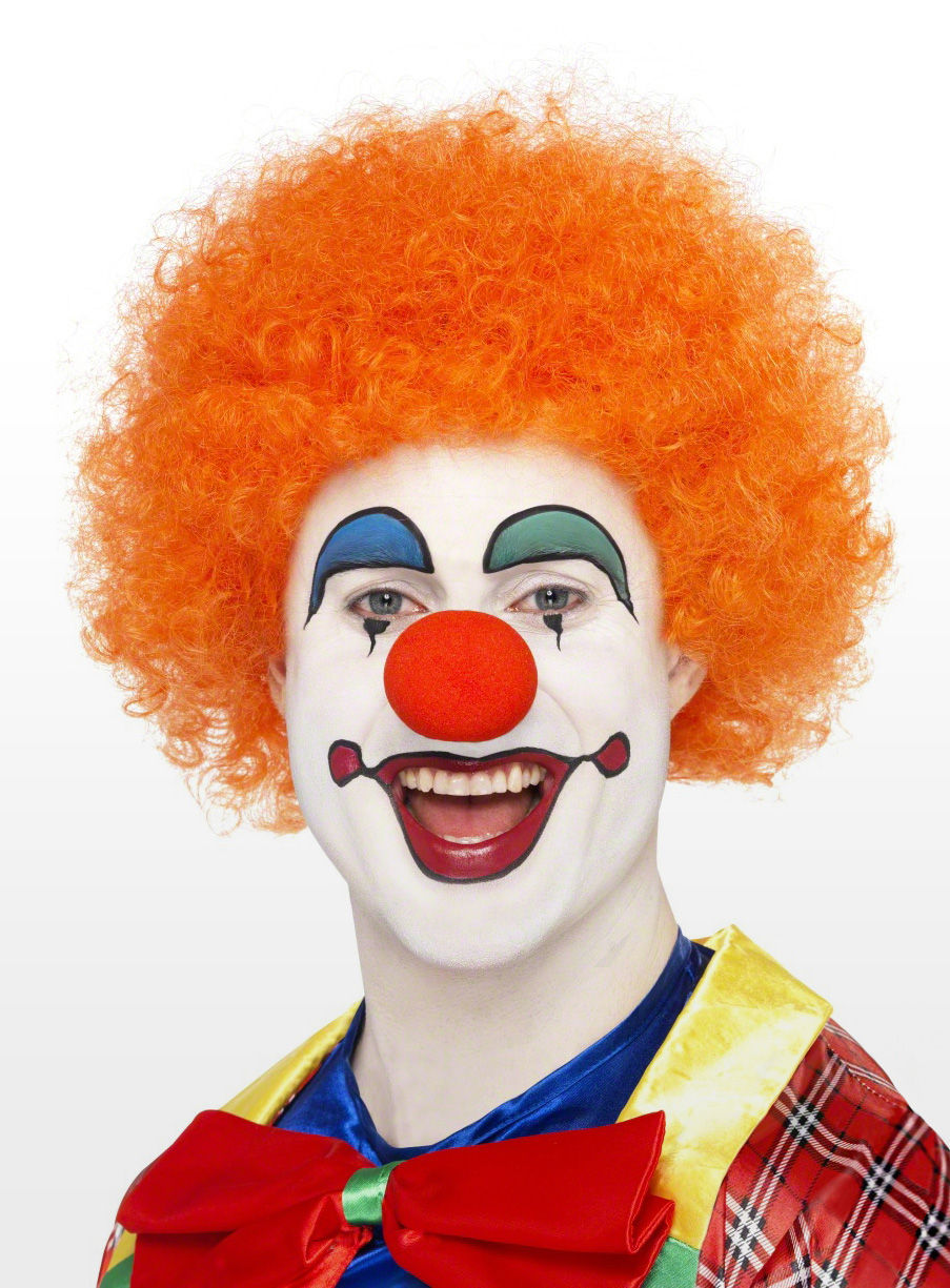 Clown orange Perücke