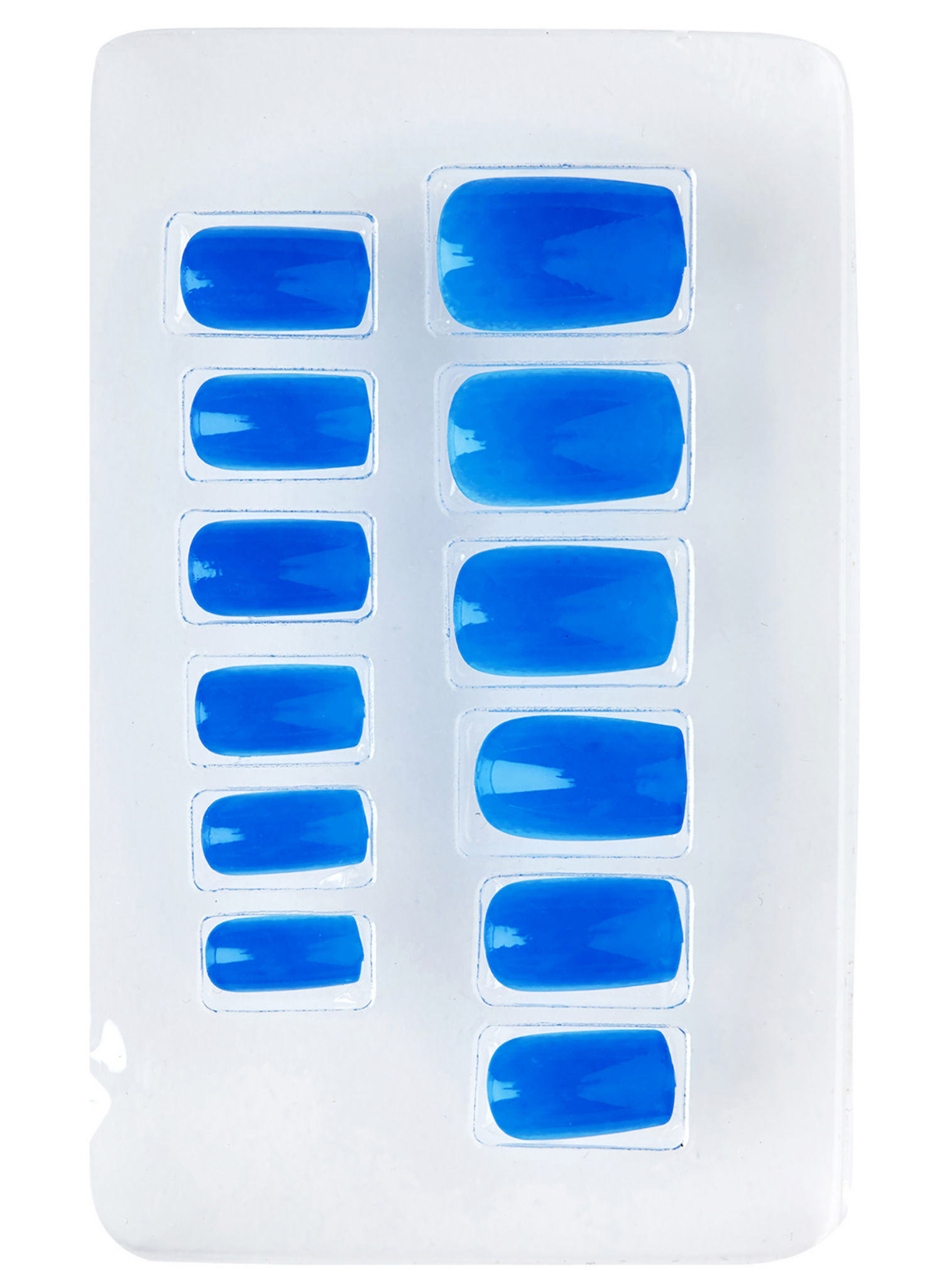 Ombre Fingernägel neonblau