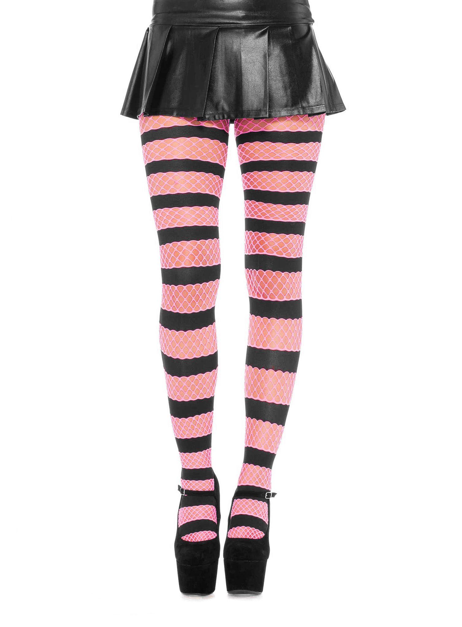 Fishnet Strumpfhose pink gestreift