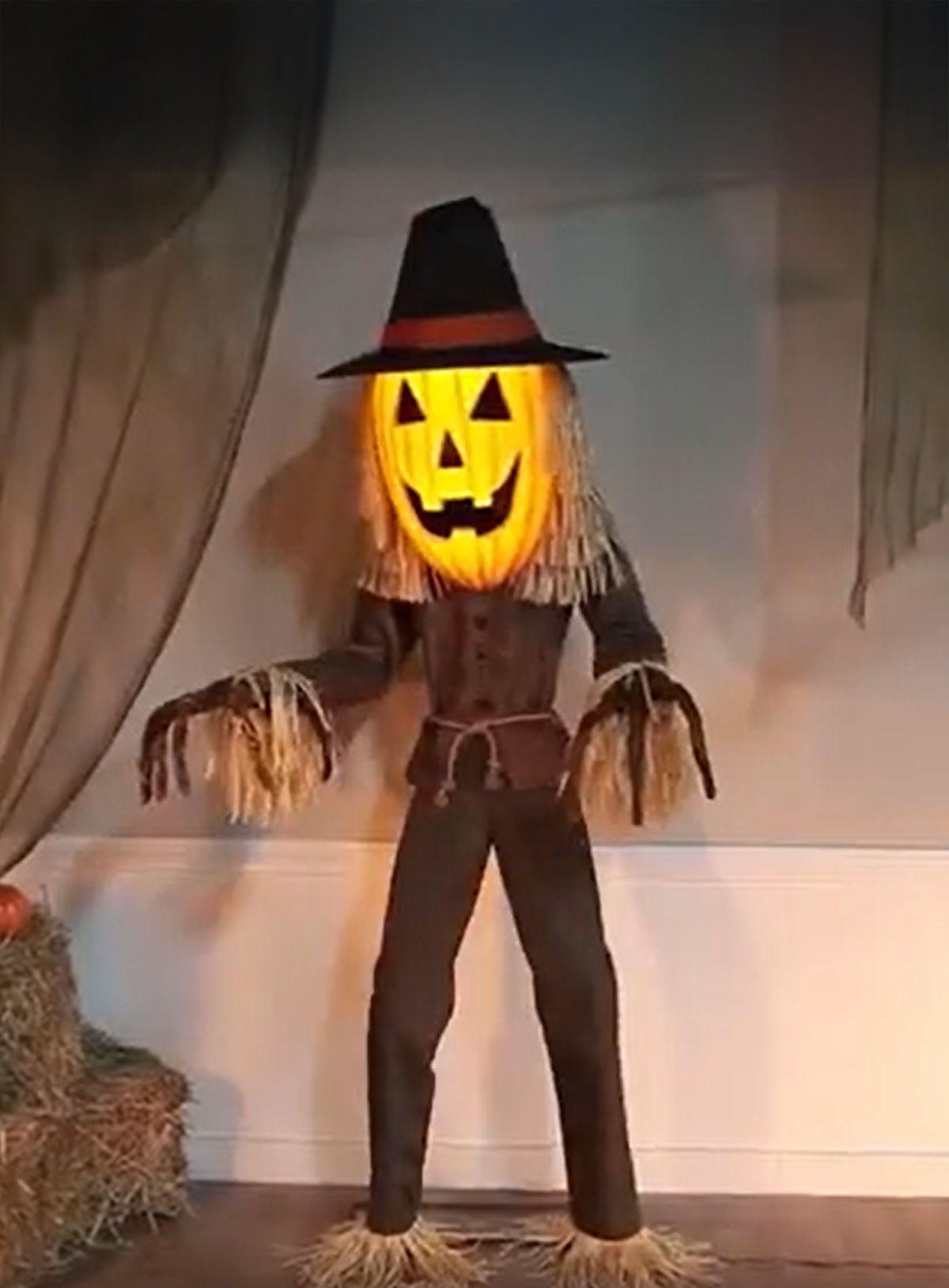 Riesiger Kürbisgeist – Halloweendeko mit Sound und Animation – 182 cm