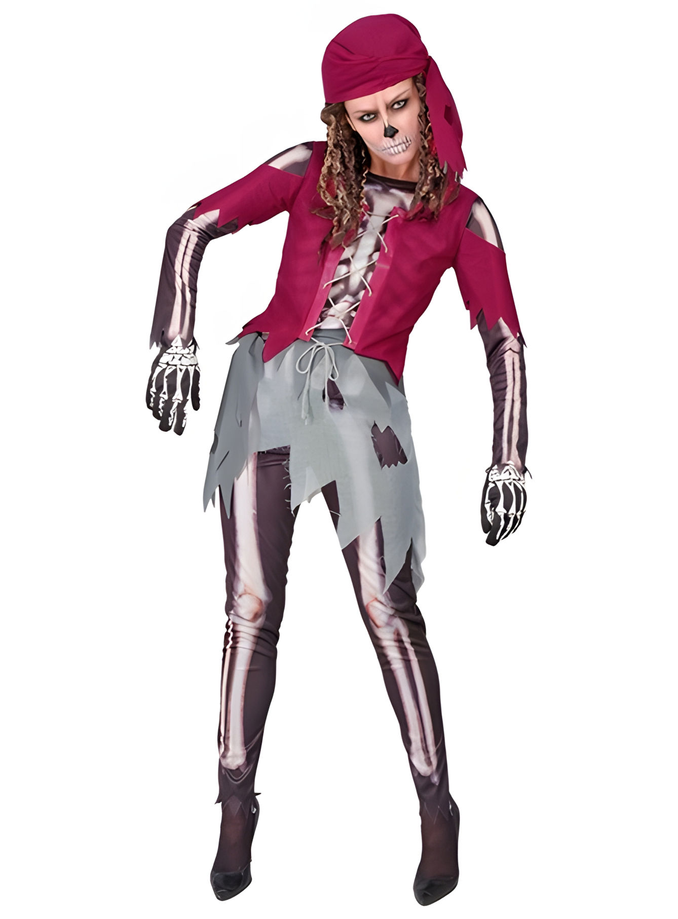 Piratenskelett Damen Kostüm