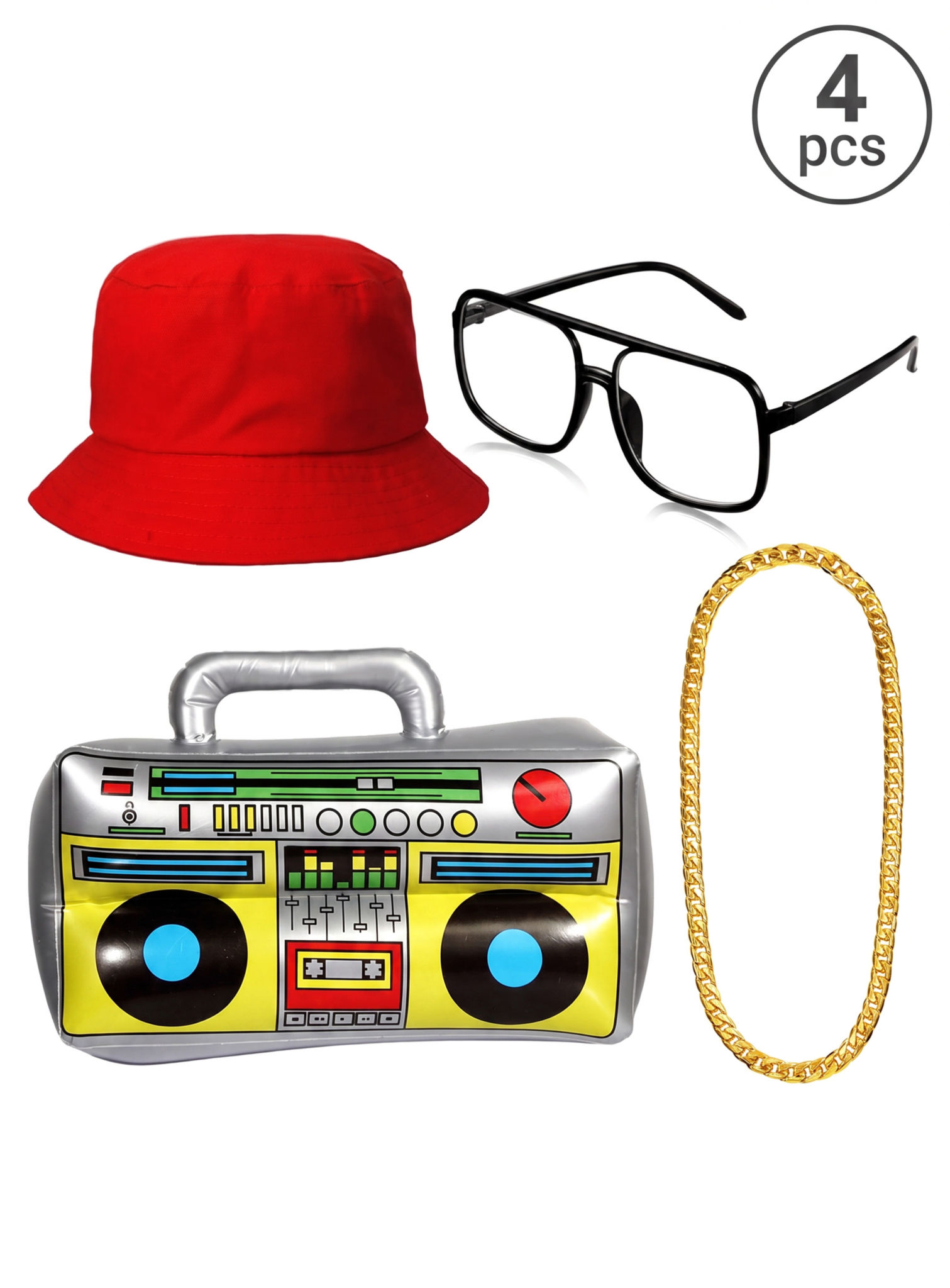 80er Hip Hop Accessoire-Set