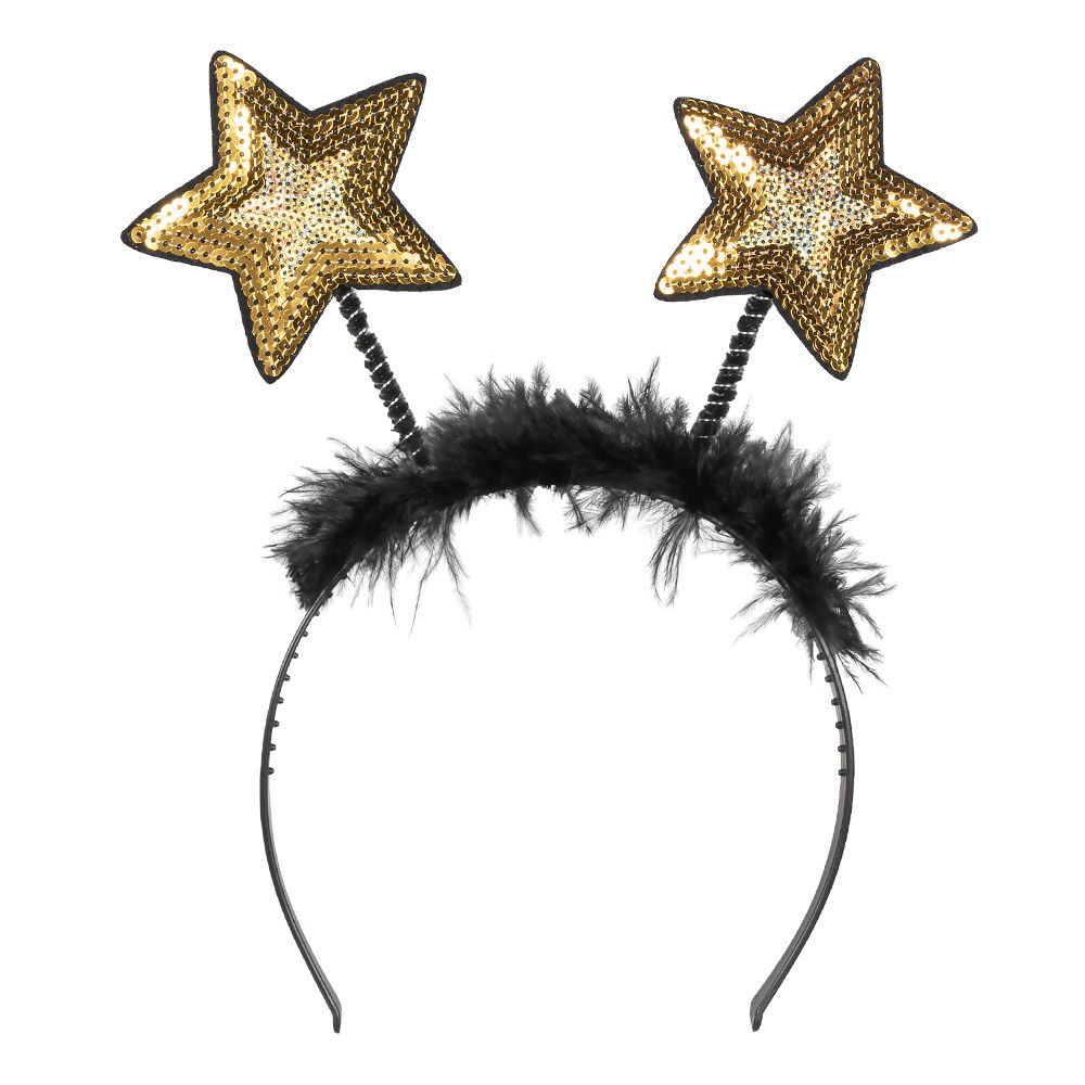 Goldener Disco Star Haarreif