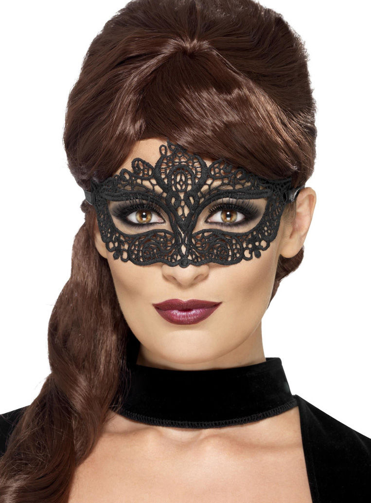 Venetiaans kanten masker zwart
