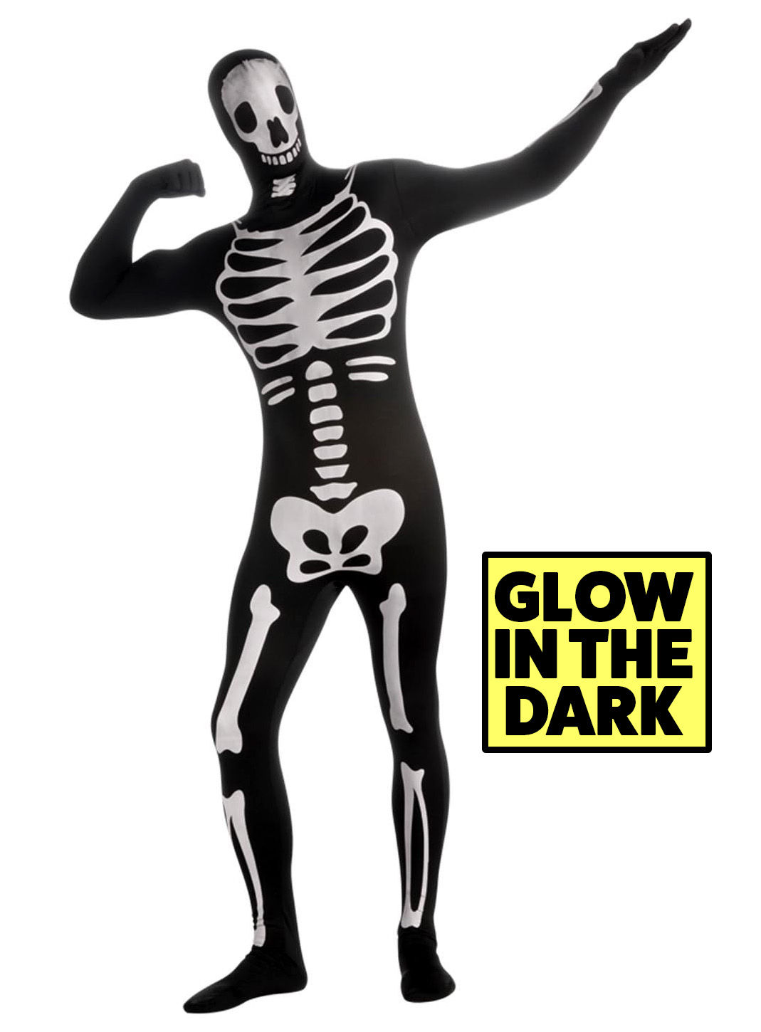 Skelett Ganzkörperkostüm Glow in the Dark