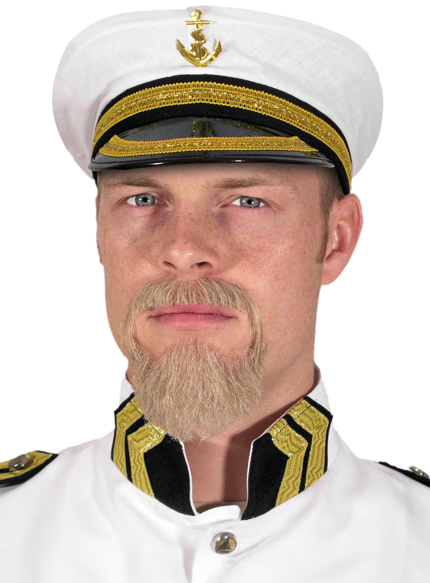 Bartset Professor mit Kinnbart und Schnurrbart