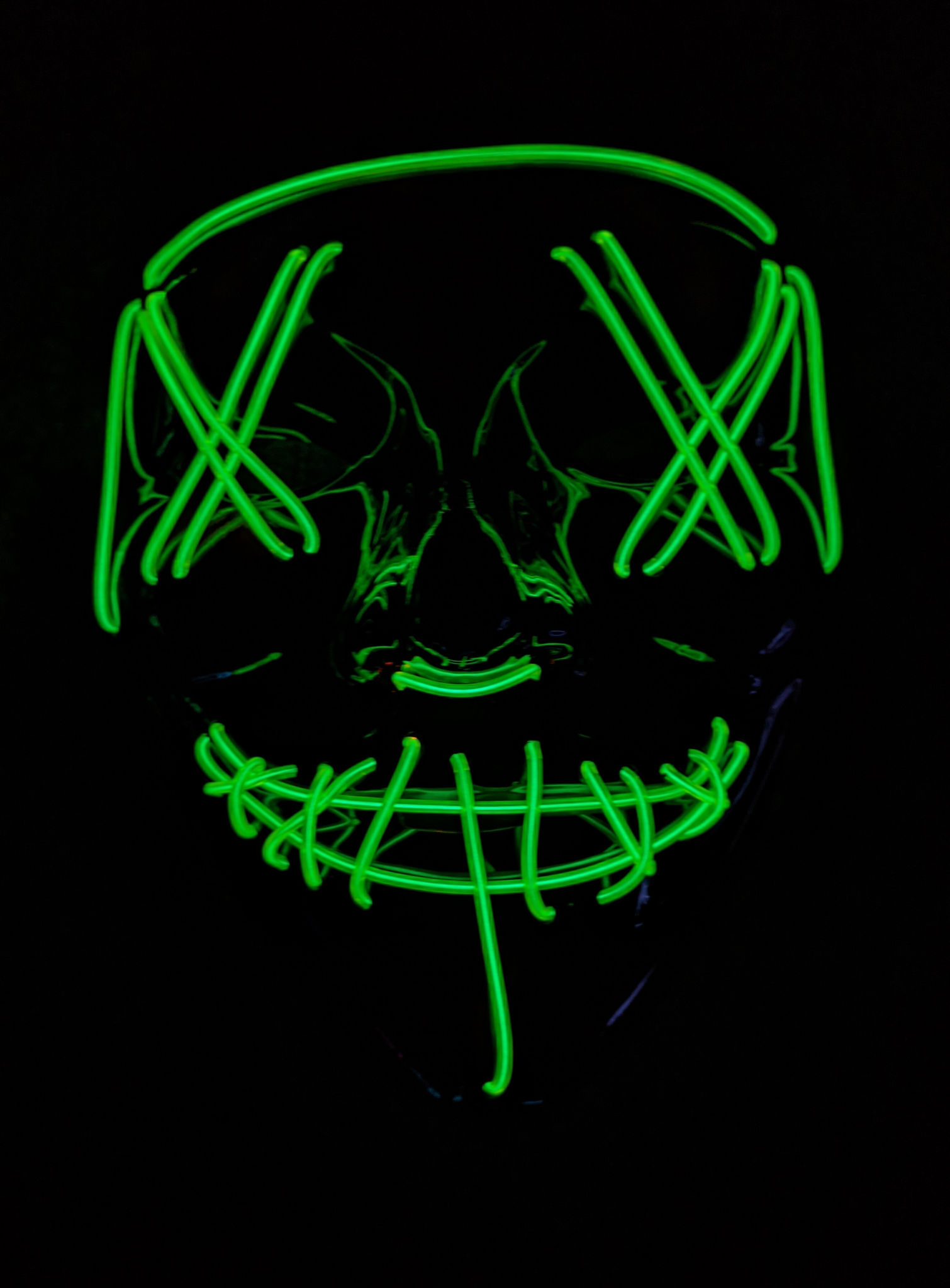 Halloween LED Maske grün
