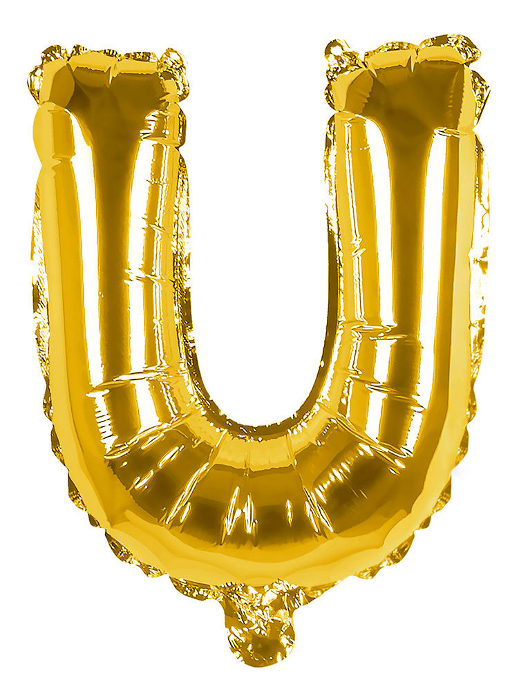 Folienballon Buchstabe U gold 36 cm