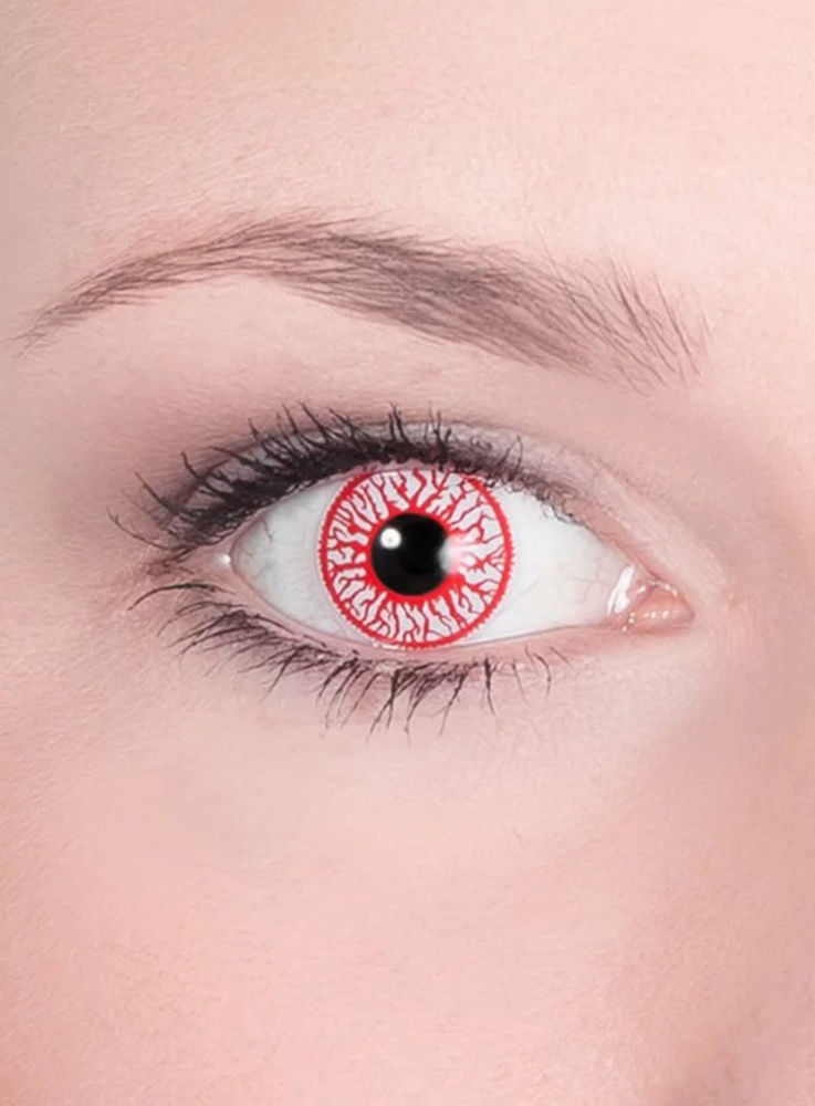 Bloodshot Kontaktlinsen weiß mit roten Adern