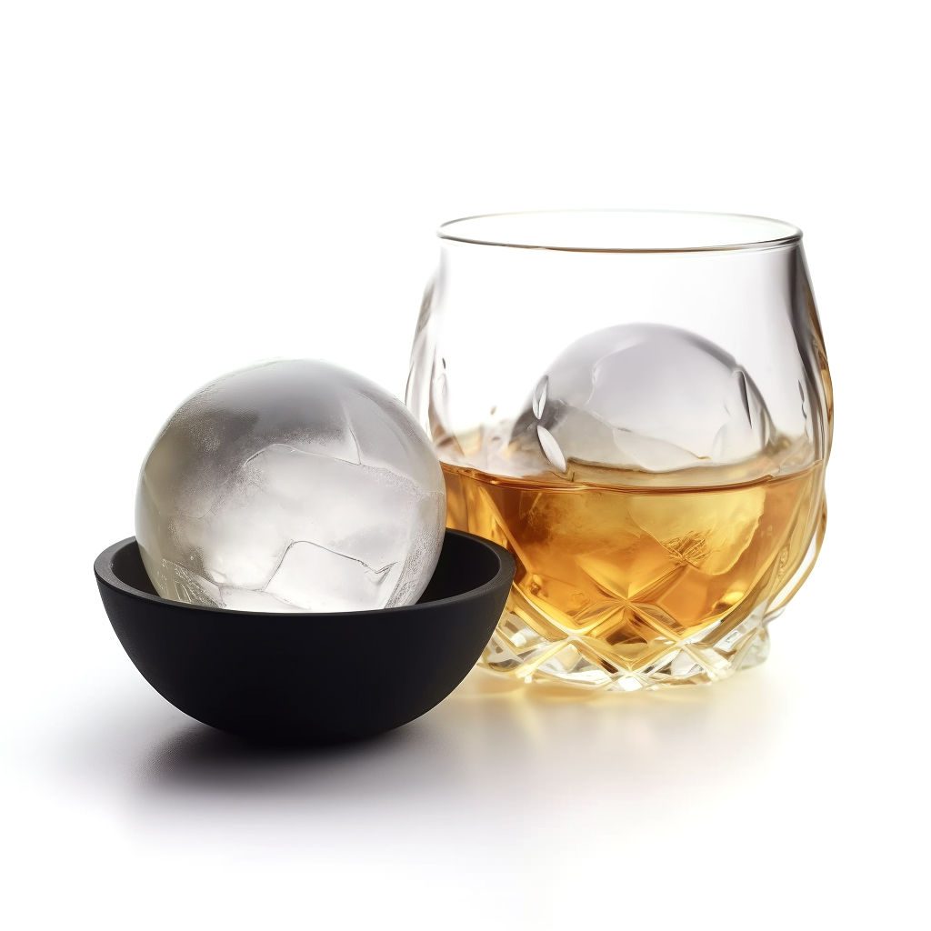 Kugel Eiswürfel Silikonform für Eiswürfel 4-fach