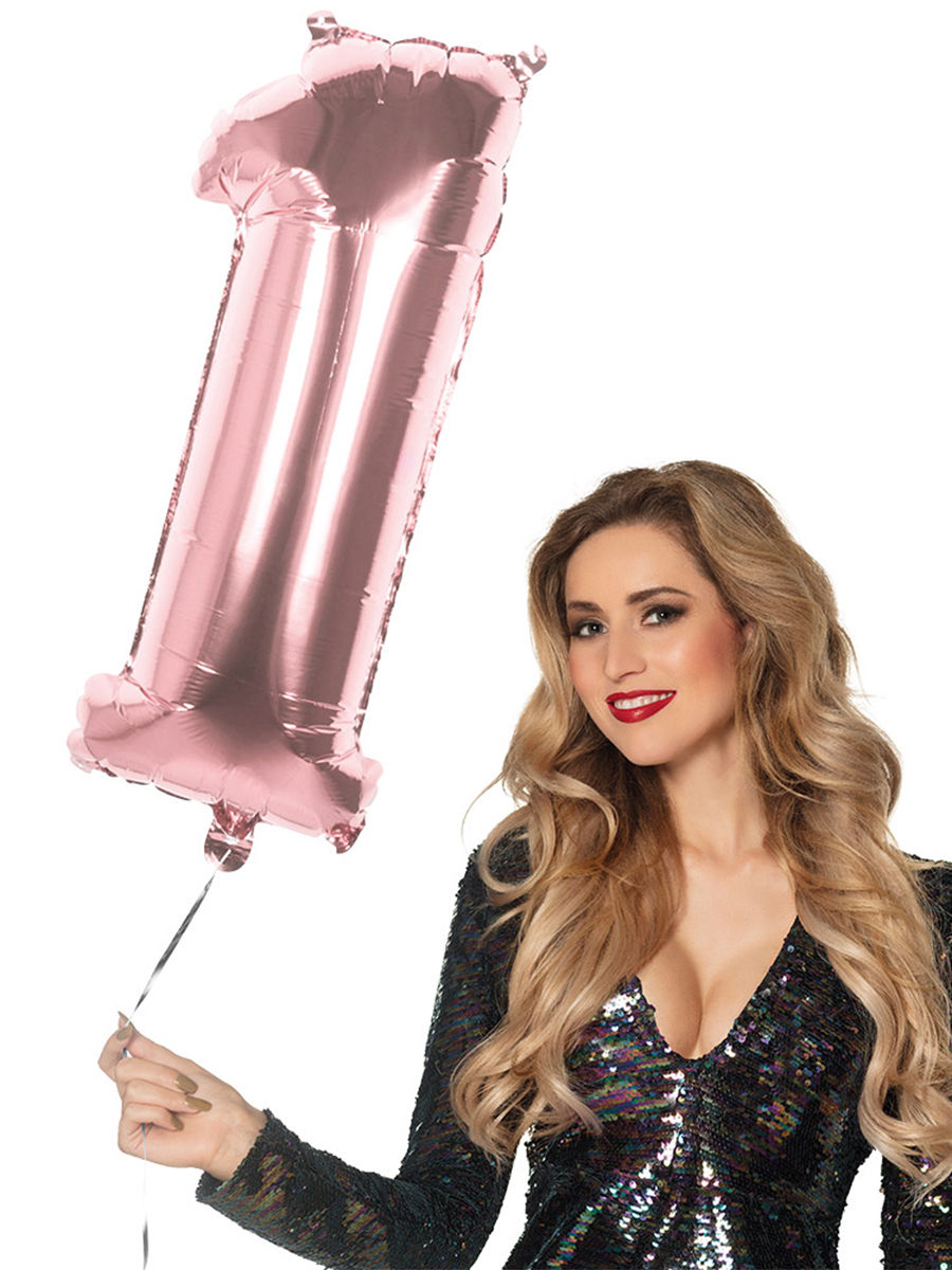 Folienballon Zahl 1 rosegold 86 cm